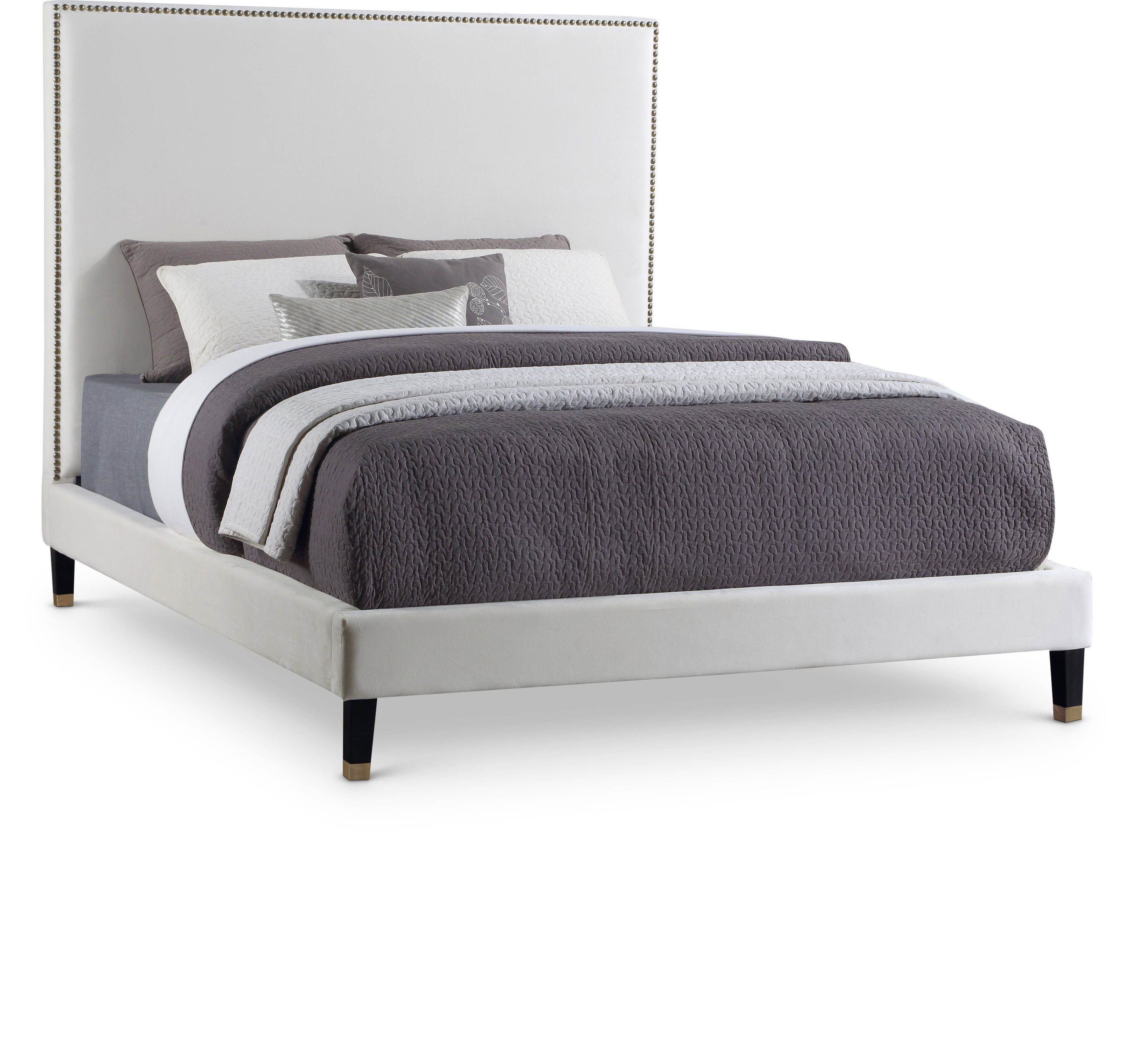 Harlie - King Bed - Cream