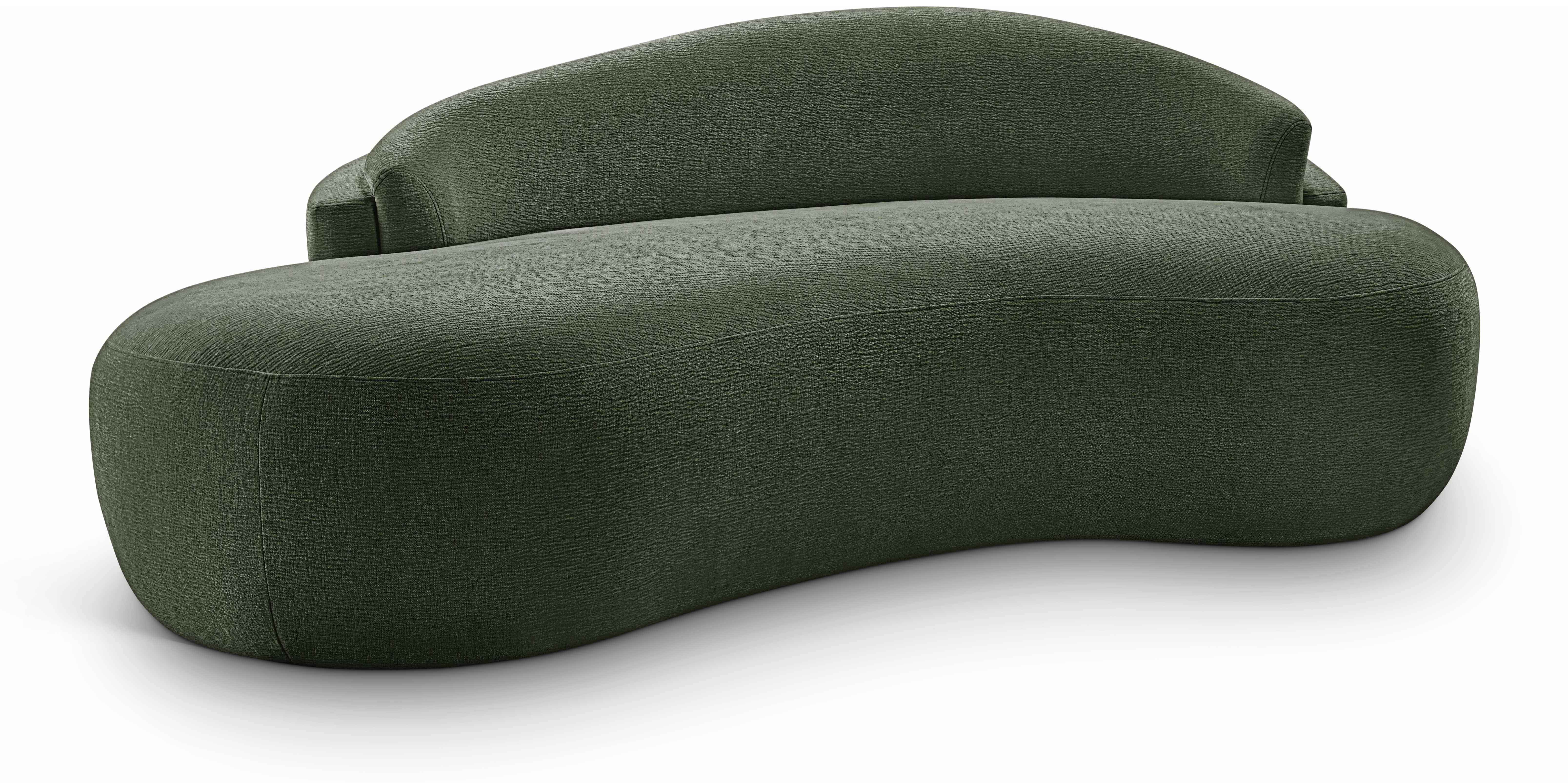 Caspian - Chenille Fabric 79" Upholstered Loveseat - Green