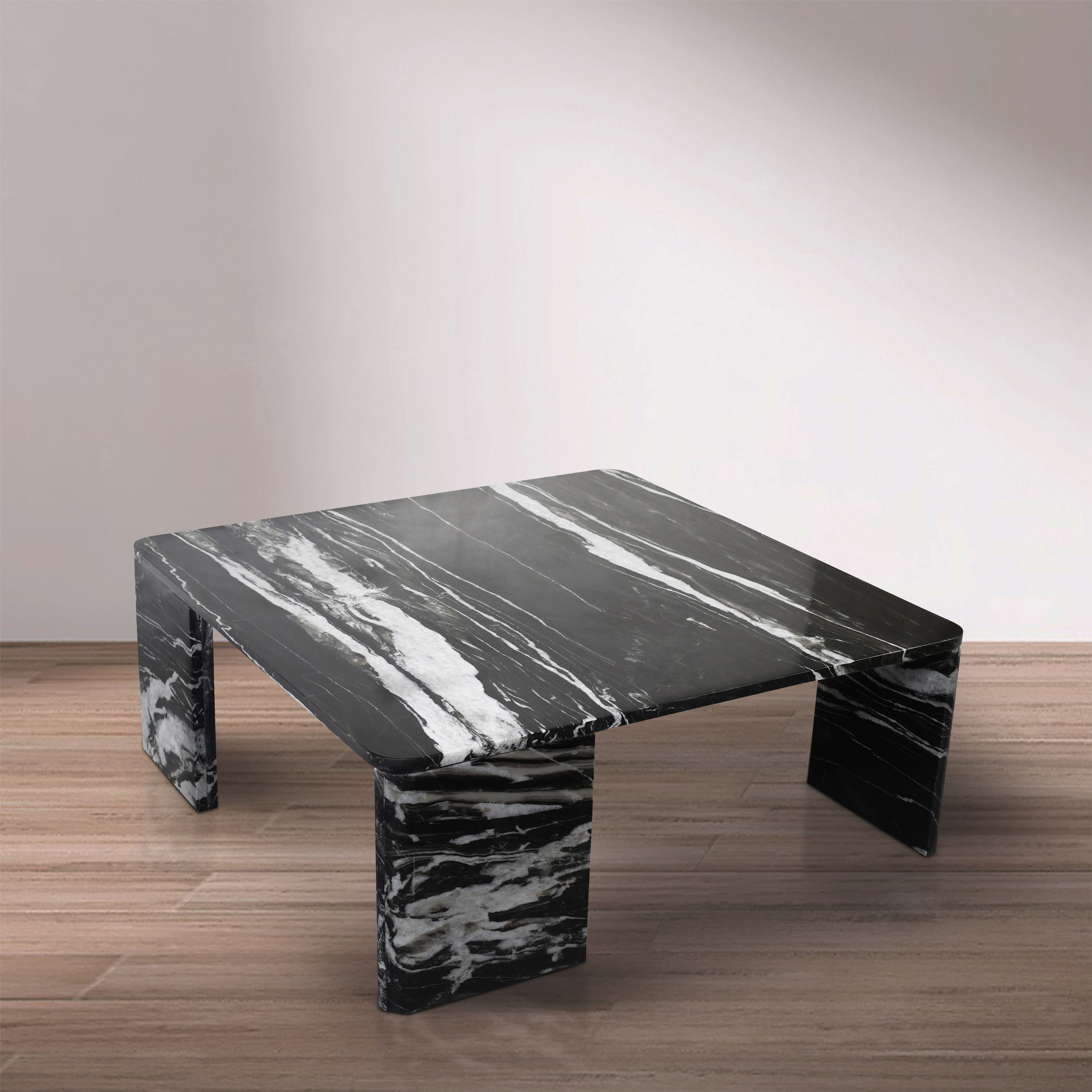 Livorno - Coffee Table - Black / Light Gray