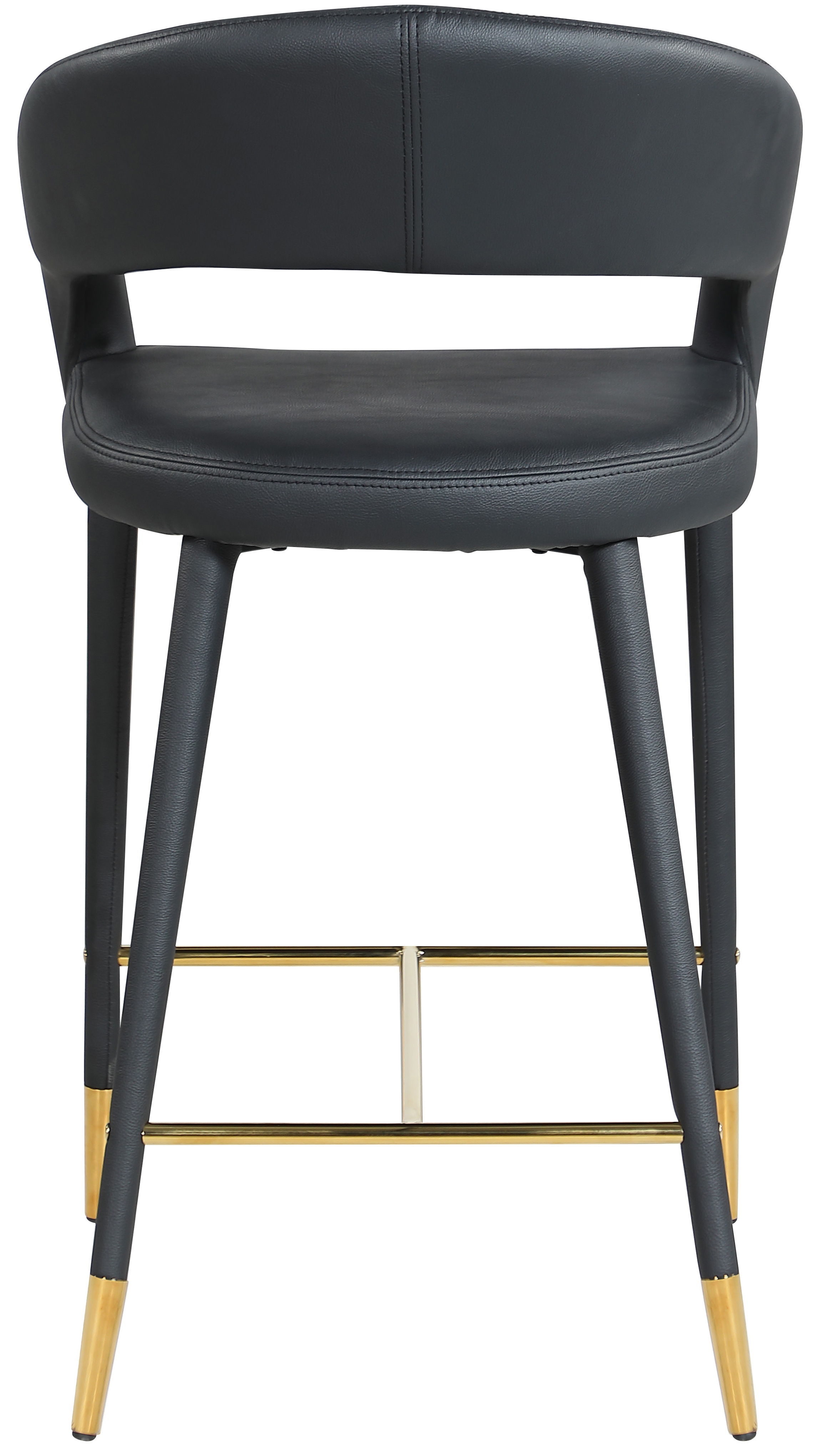 Destiny - Faux Leather Stool - Black