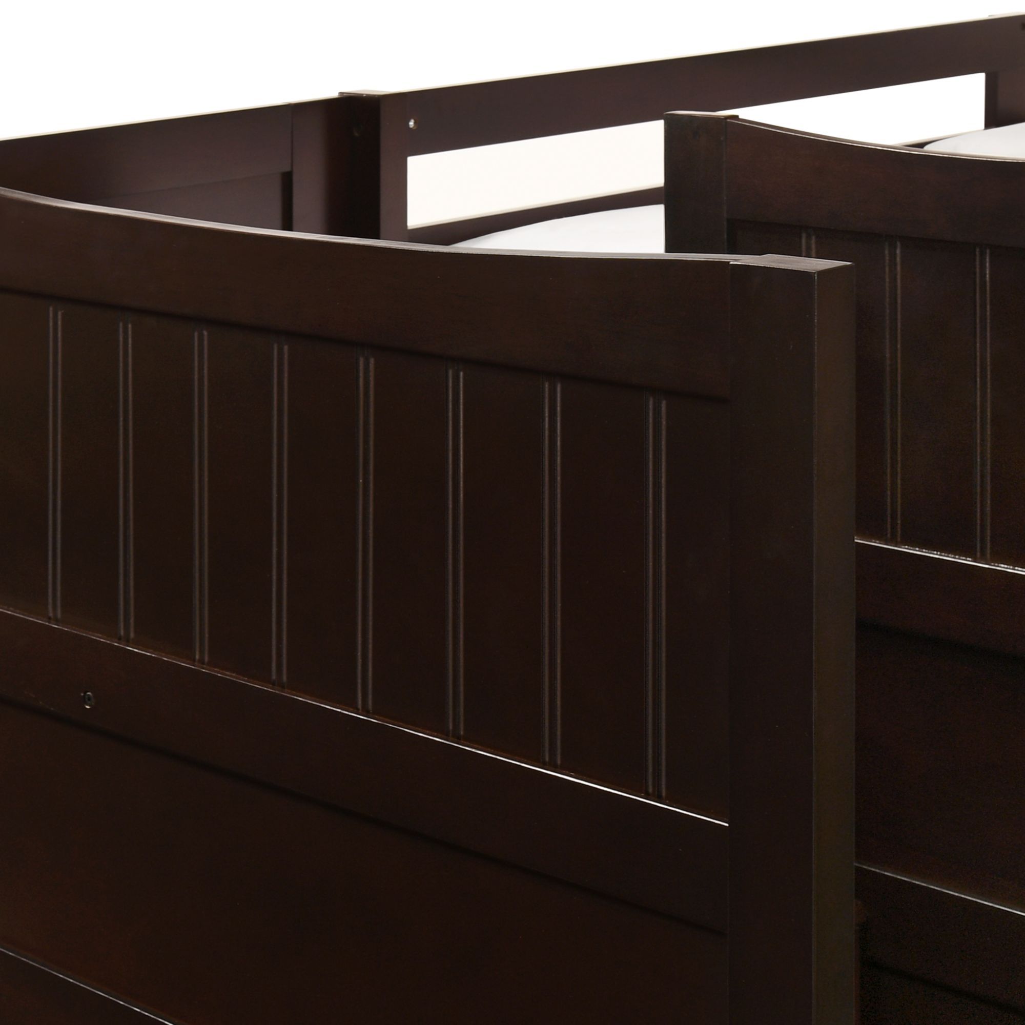 Sami - Twin Over Full Step Bunk With Left Headboard - Espresso