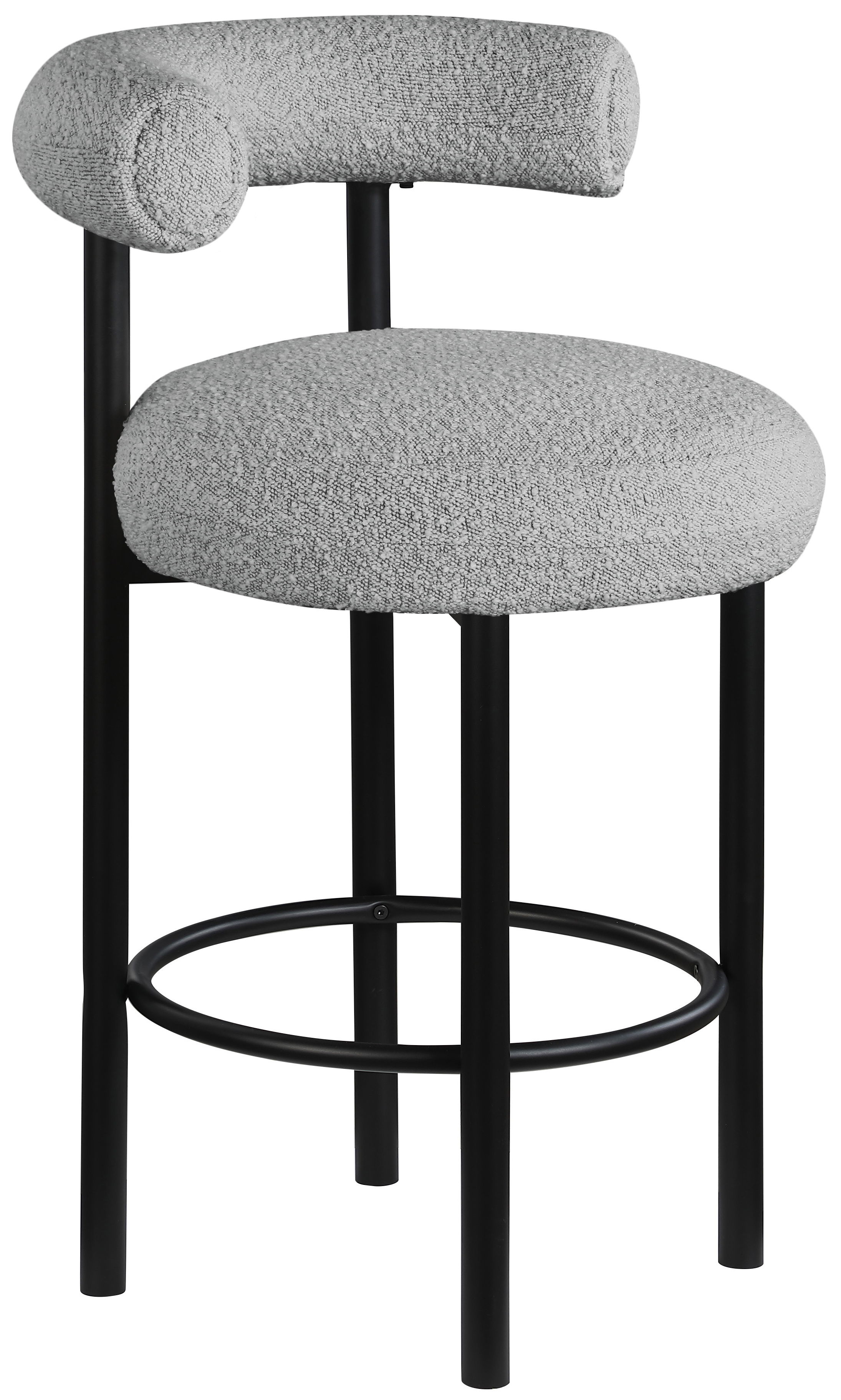 Bordeaux - Stool With Black Legs (Set of 2) - Gray