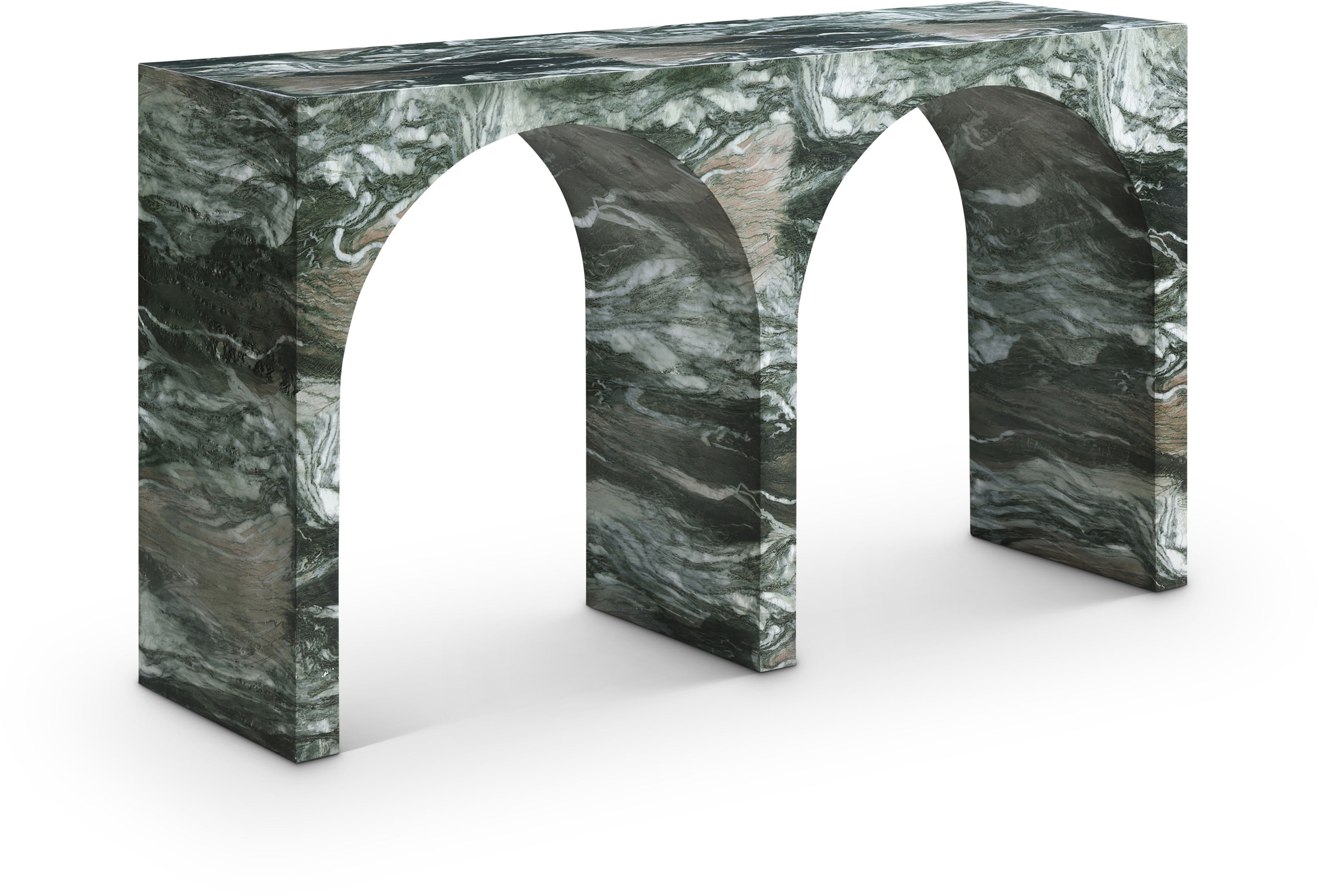 Faenza - Marble Finish Console Table - Green