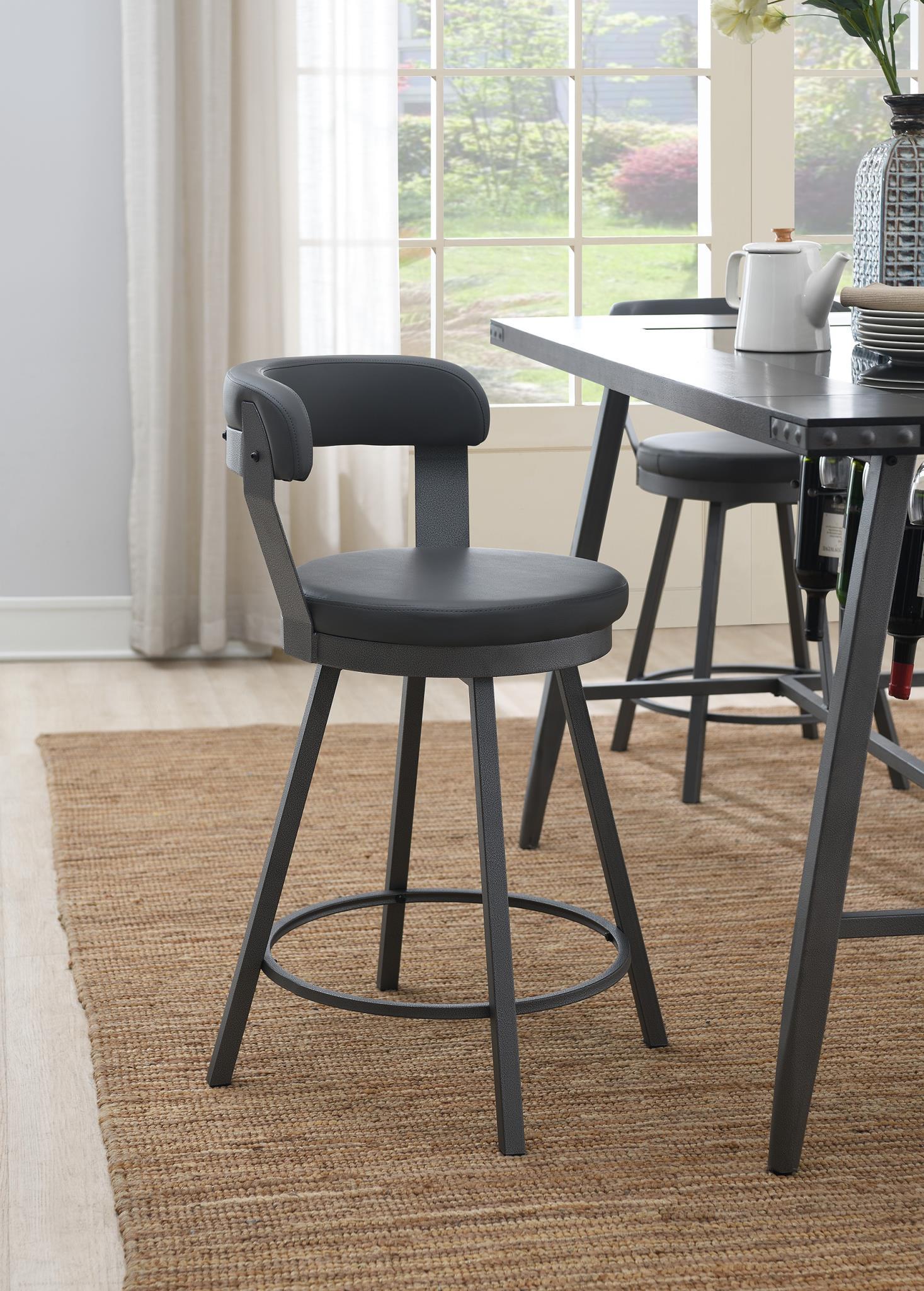 D208 - Counter Height Chair (Set of 2) - Gray