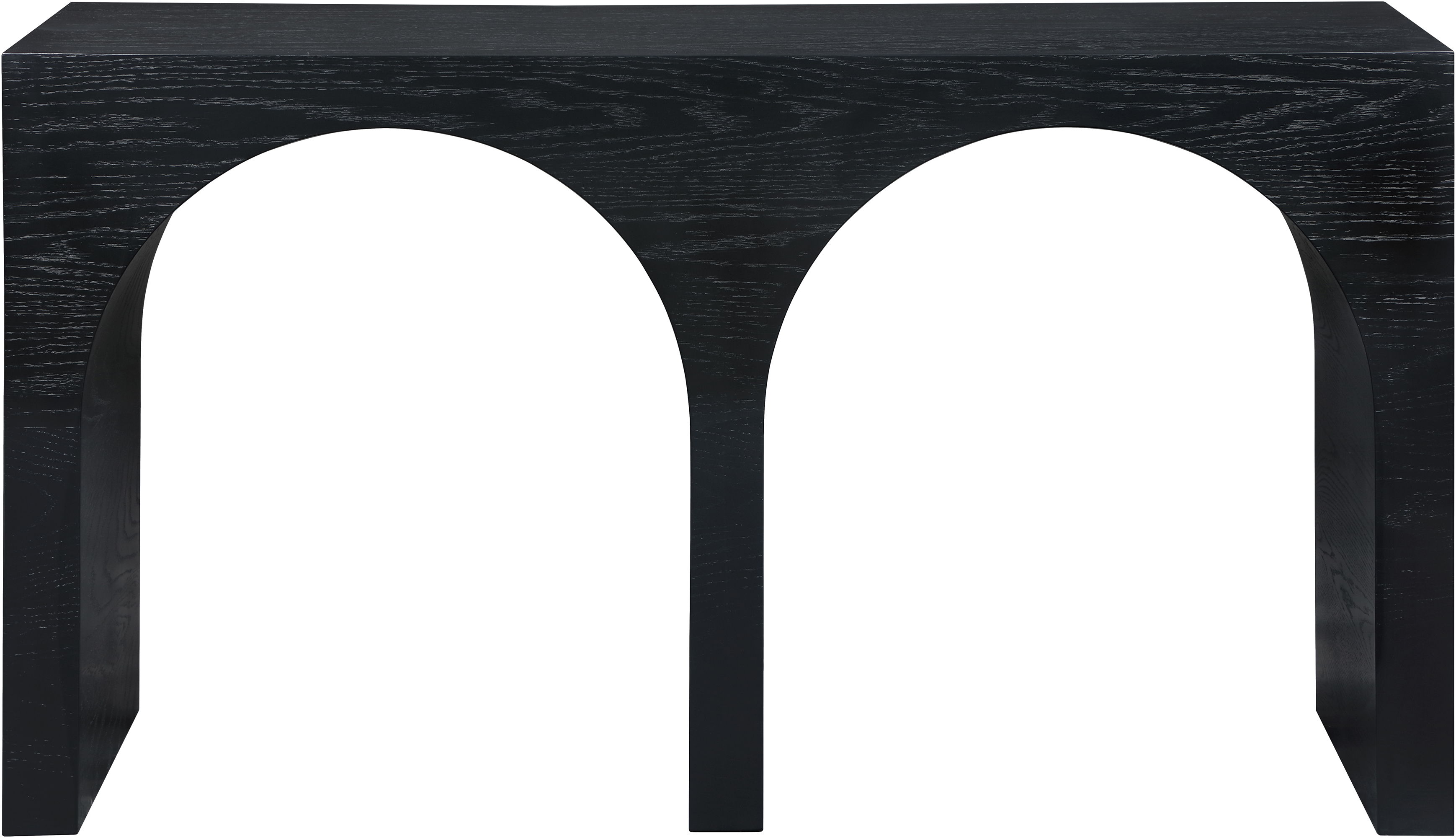 June - Oak Wood Console Table - Black