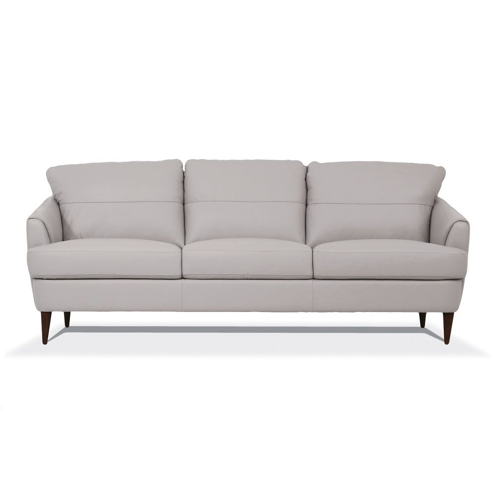 Helena - Sofa - Pearl Gray Leather, light gray, view 2