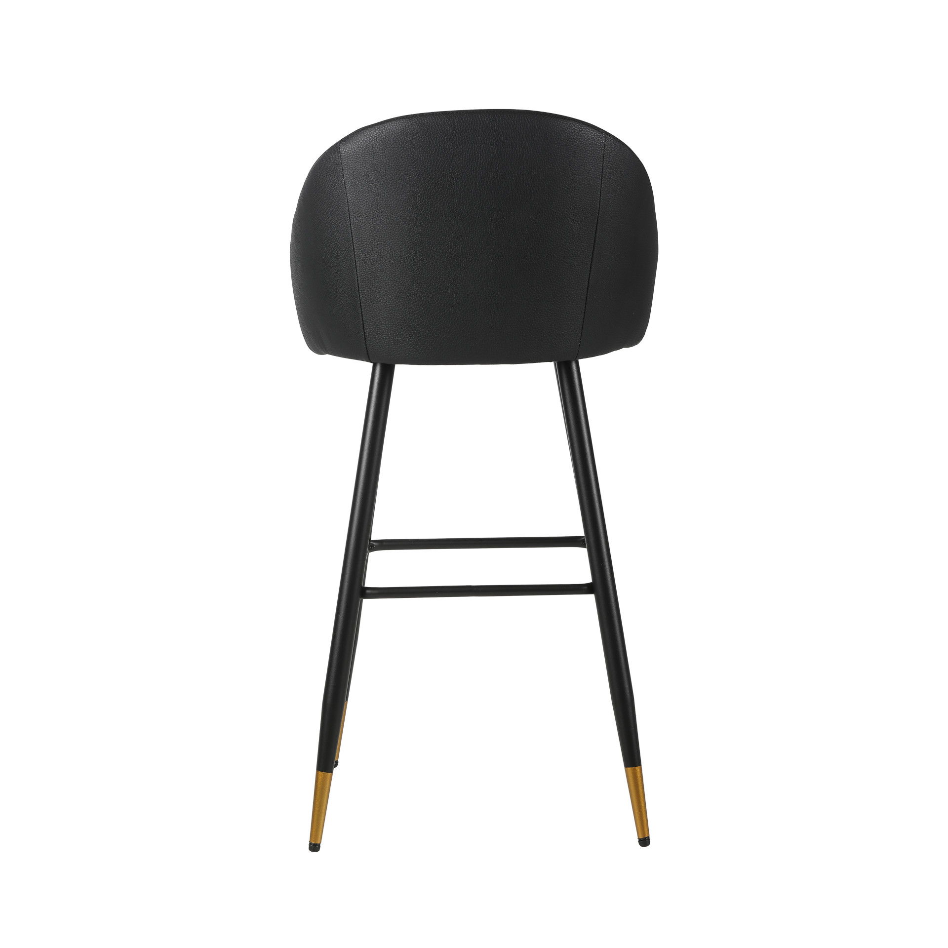 Oliver - Vegan Leather Bar Chair (Set of 2) - Black, black, view 4