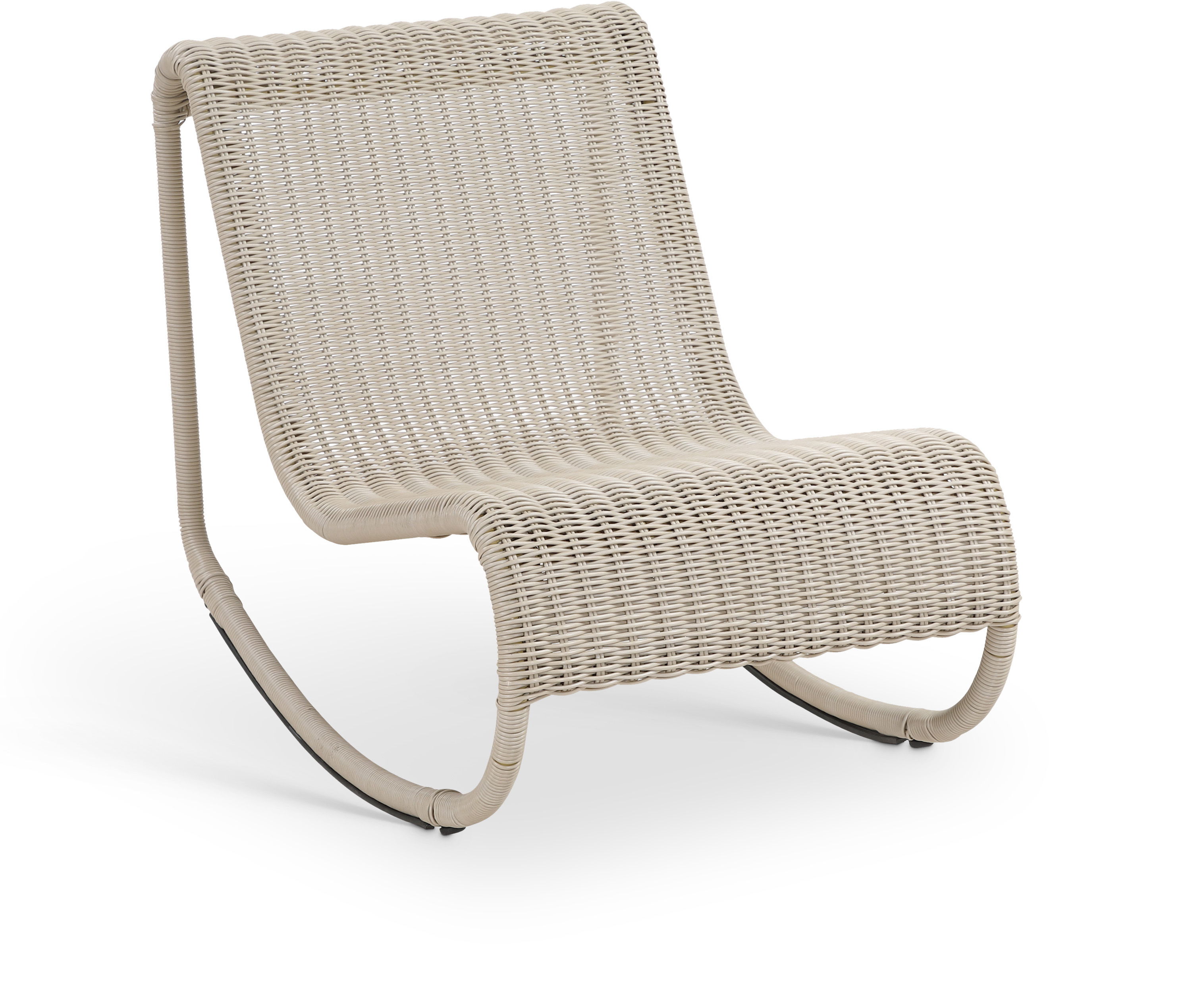 Antigua - Wicker Outdoor Patio Rocking Chair - Cream