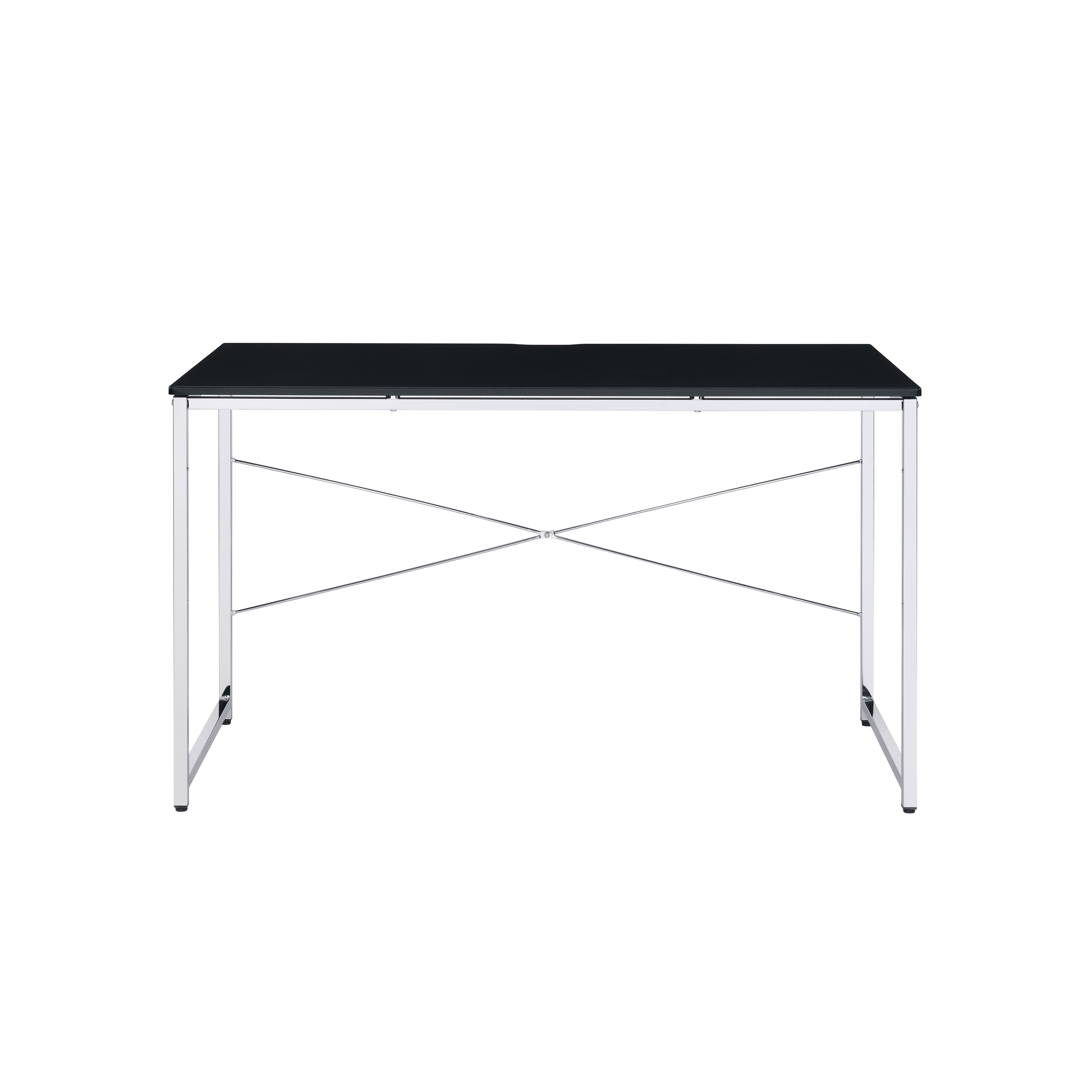 Tennos - Vanity Desk (Same 93195) - Black & Chrome, black, view 5
