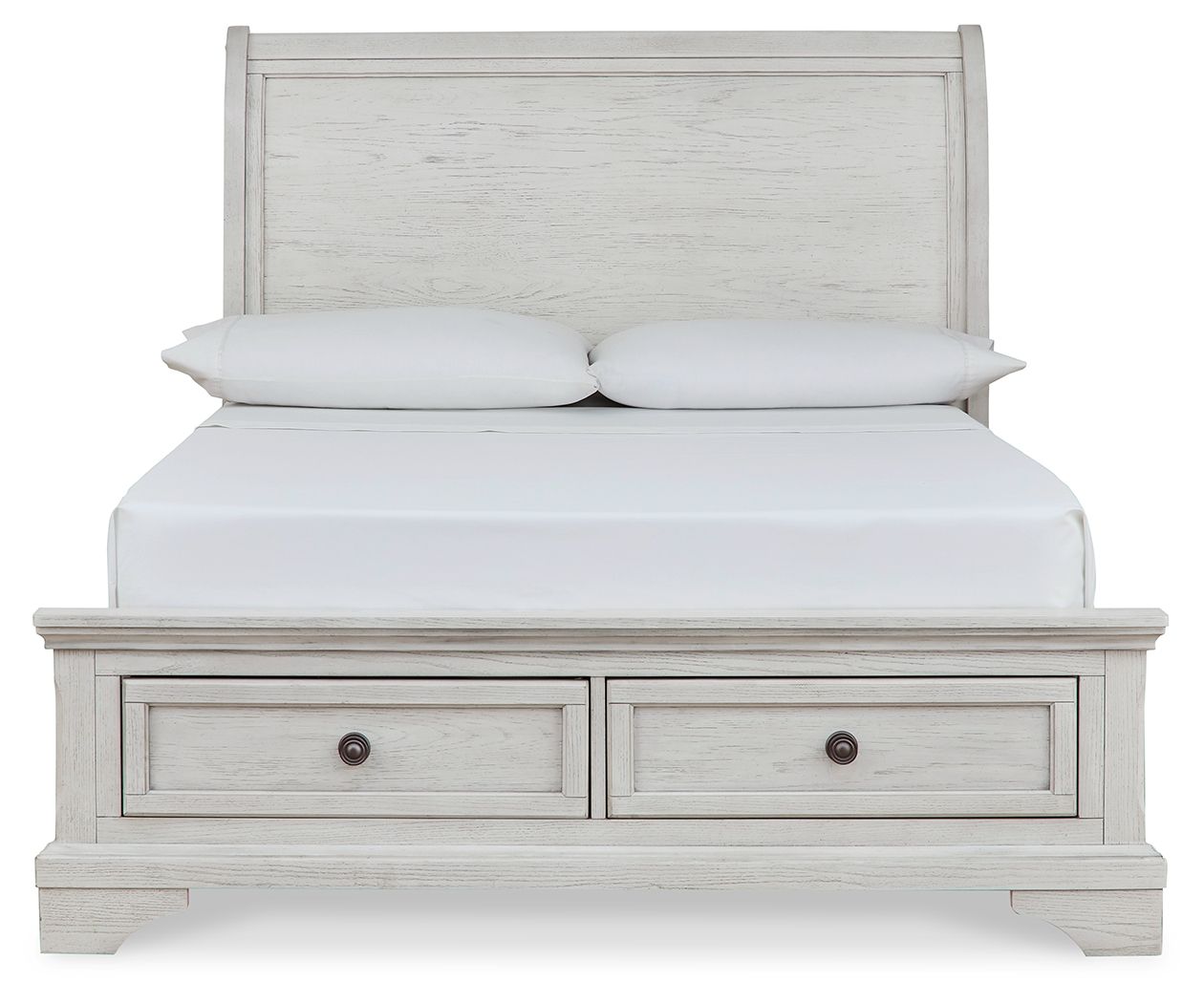 Ashley Furniture Robbinsdale - Full Sleigh Storage Bed - Antique White - Image 5
