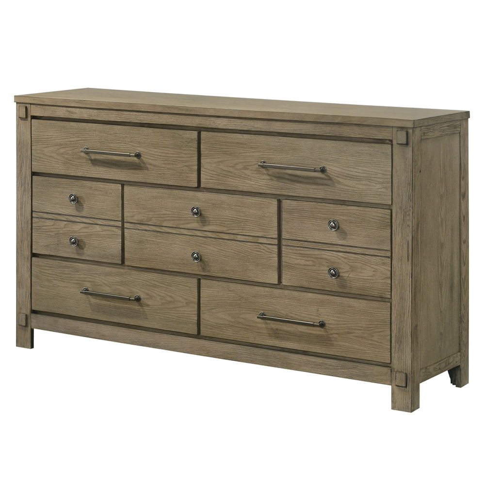 Colton - Dresser - Antique White Oak, dark brown, view 2