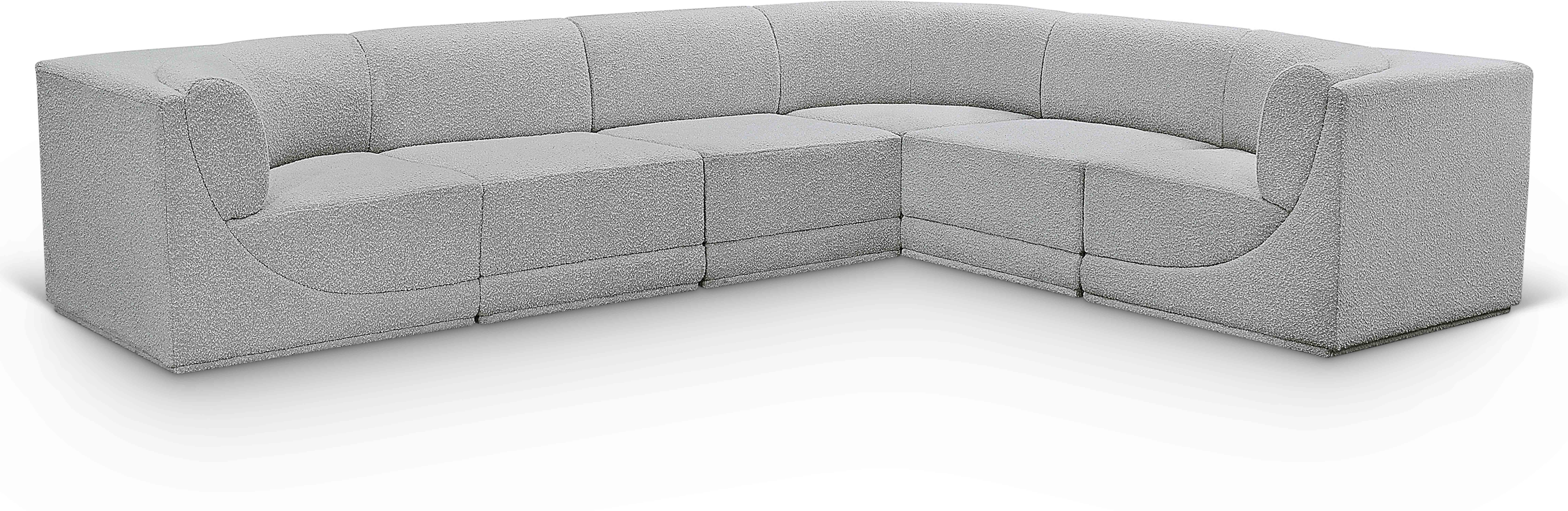 Ollie - 6 Piece Modular Corner Sectional - Gray