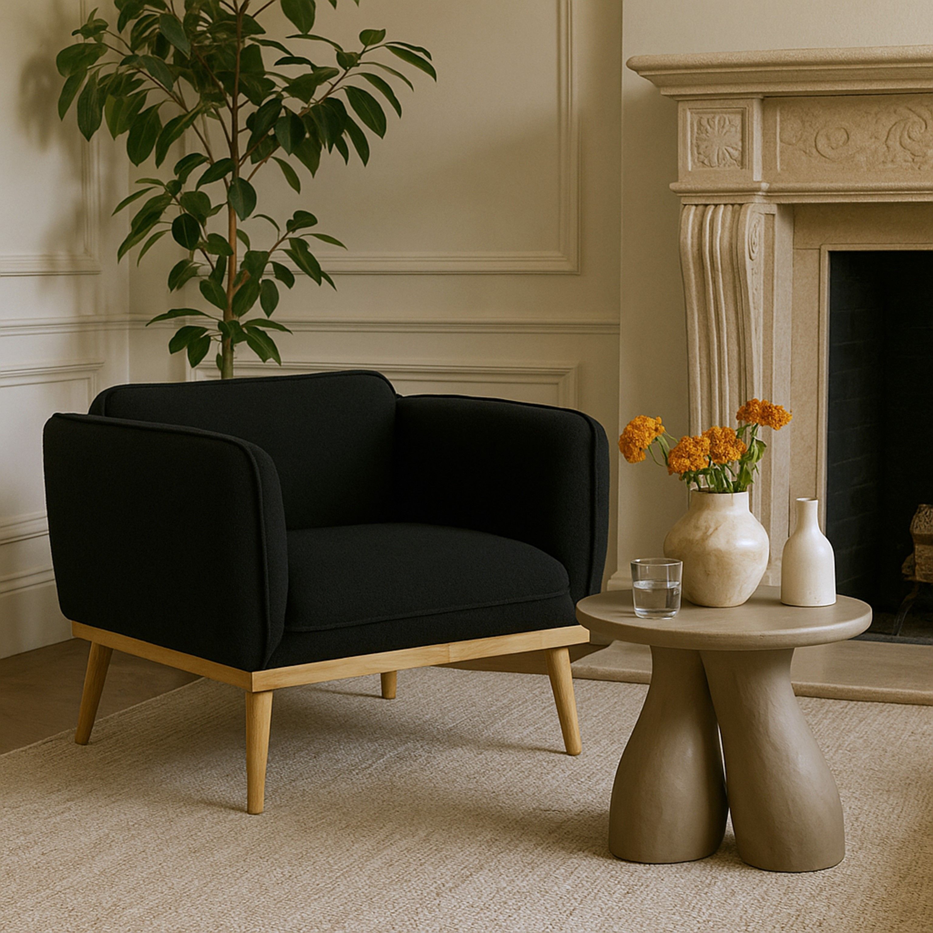 Talence - Aluminum End Table - Taupe