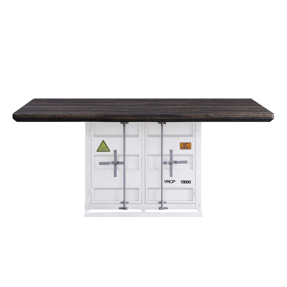 Cargo - Dining Table - Antique Walnut & White, white, view 7