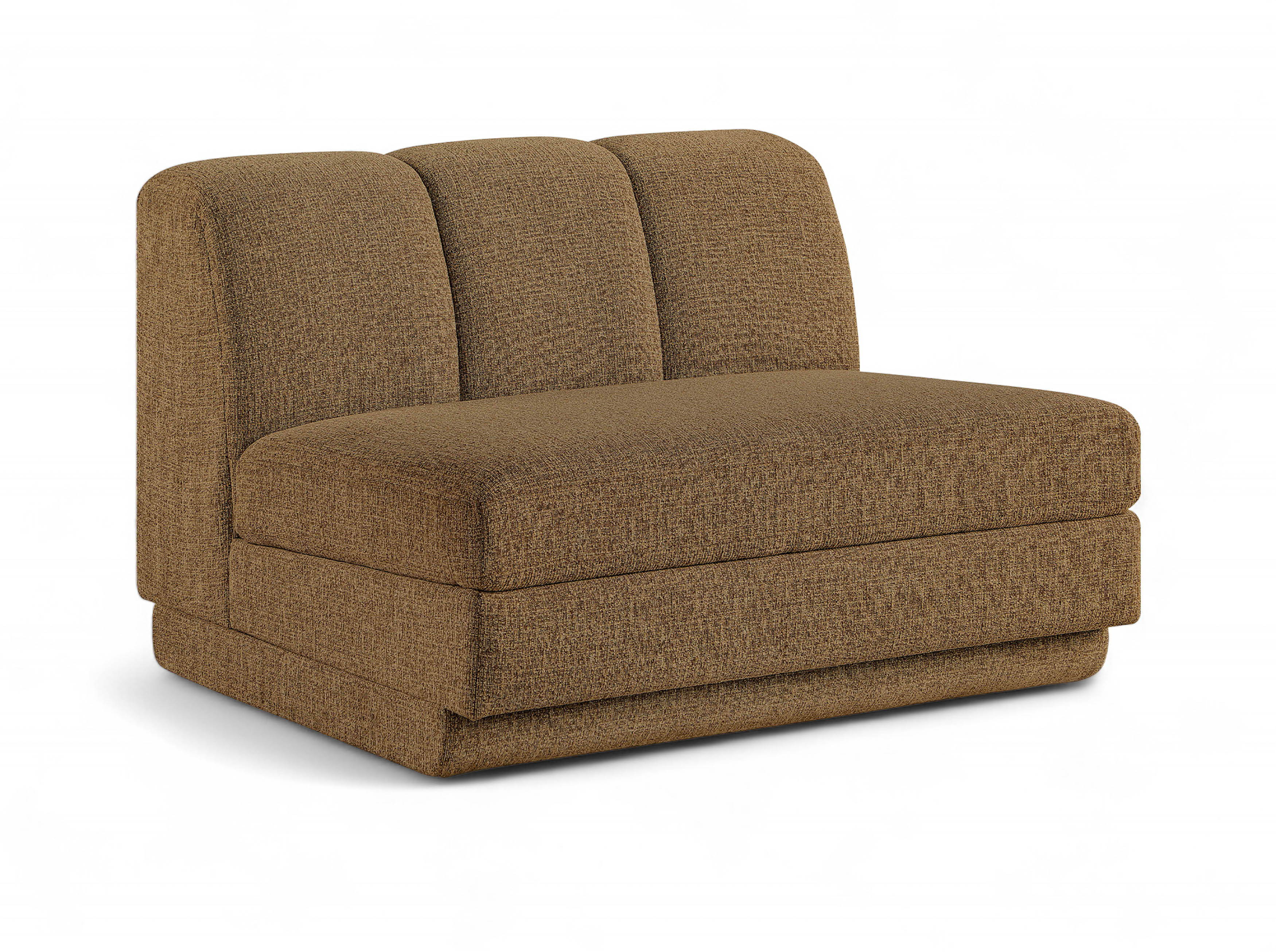 Modari - Fabric Upholstered Armless Chair - Brown
