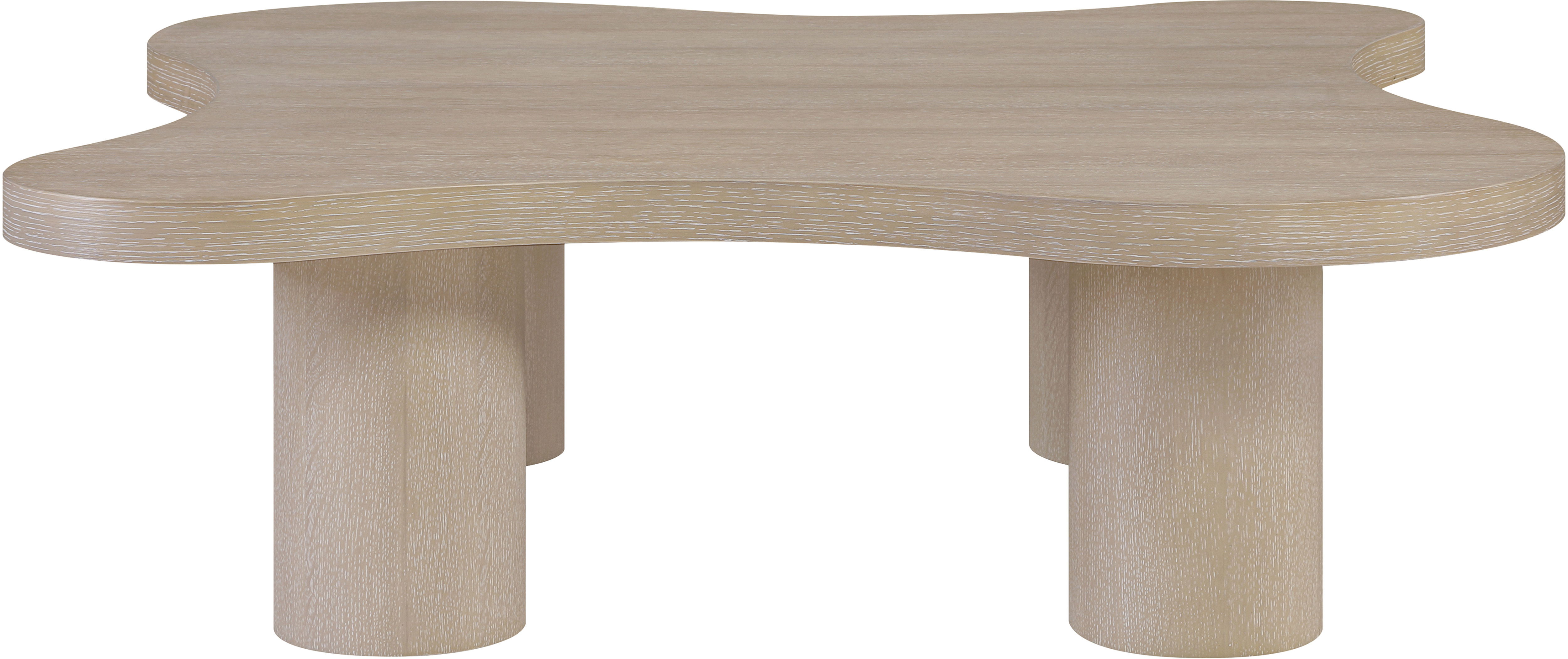 Cove - 48" Oak Veneer And Solid Wood Coffee Table - Natural