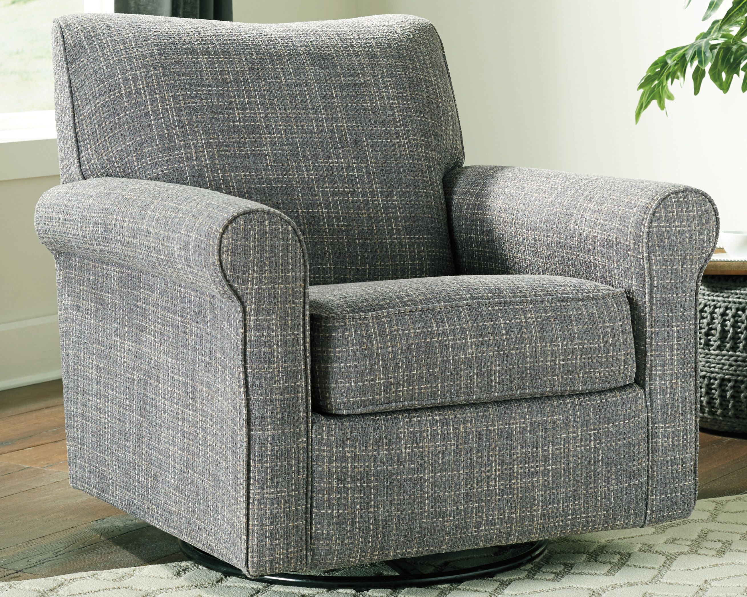 Ashley Furniture Renley - Swivel Glider Accent Chair - Ash - Image 8