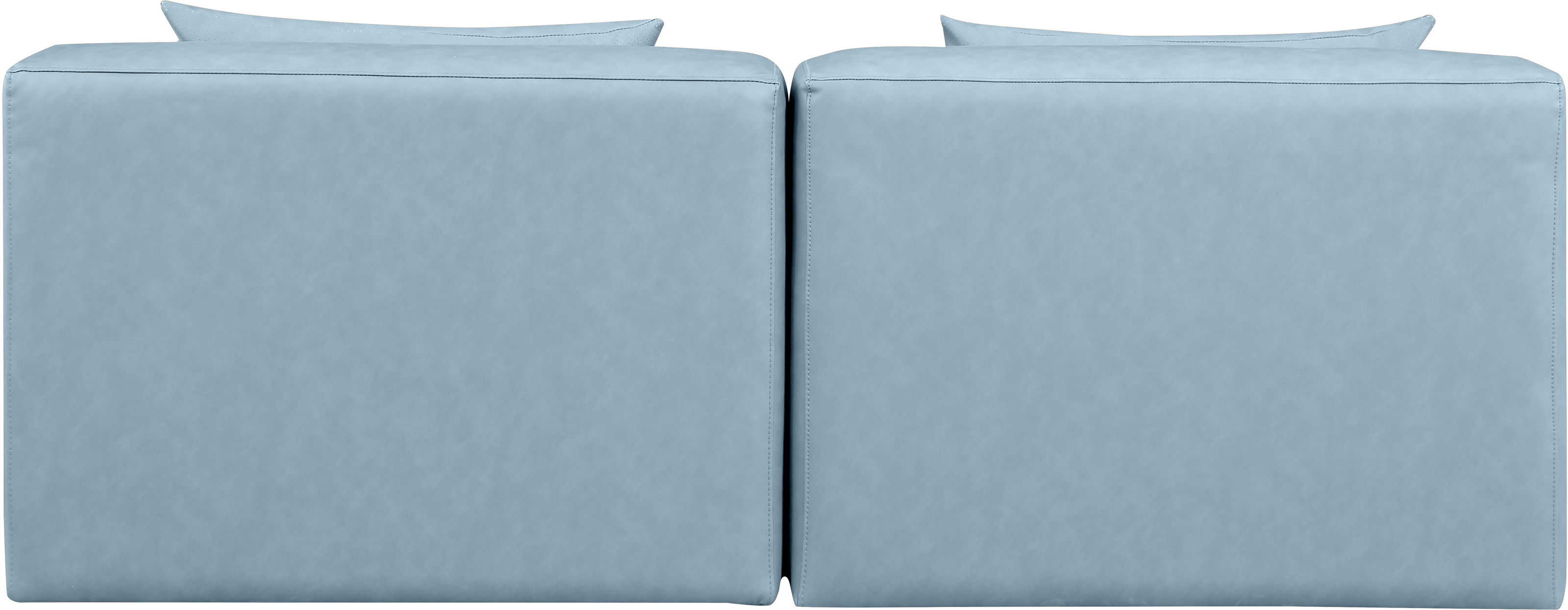 Cube - Modular 2 Piece Armless Sofa - Light Blue