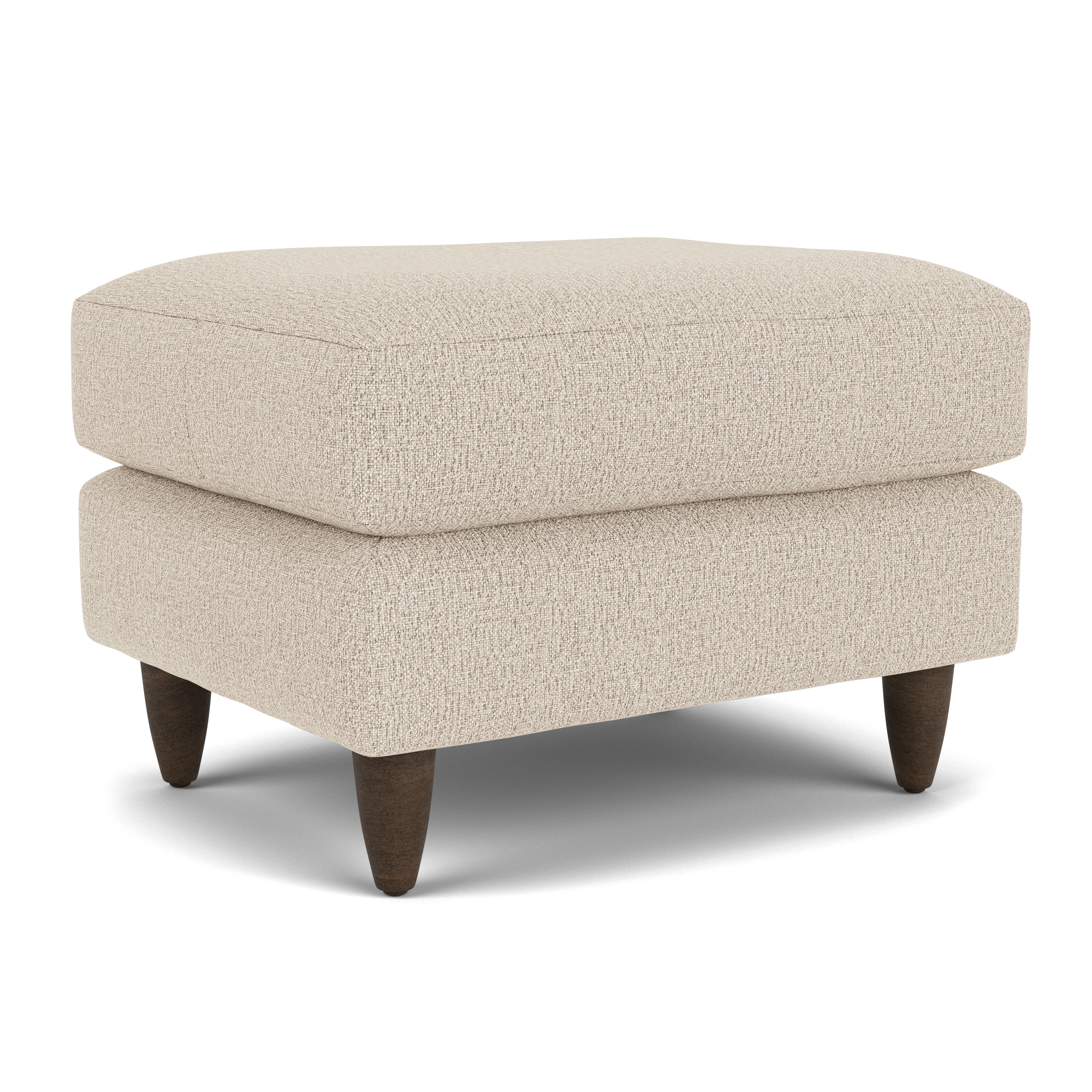 Mia - Fabric Ottoman, beige, view 2