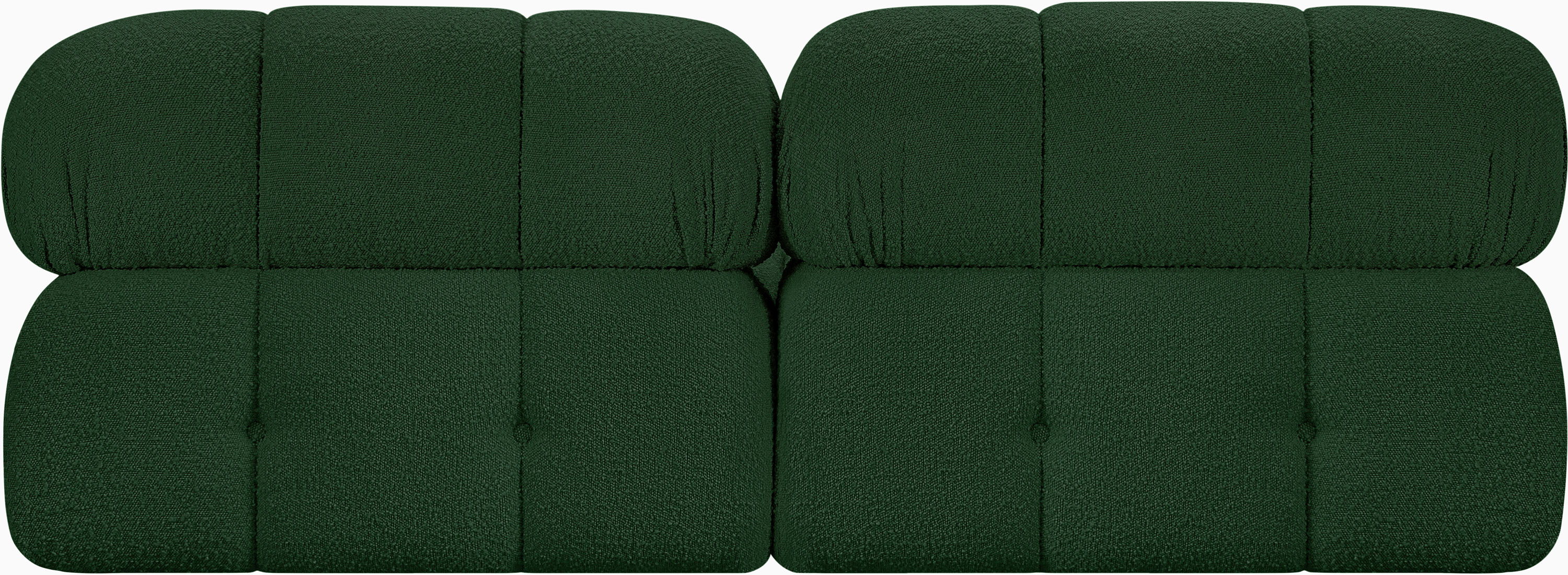 Ames - 2 Piece Modular Armless Sofa - Green