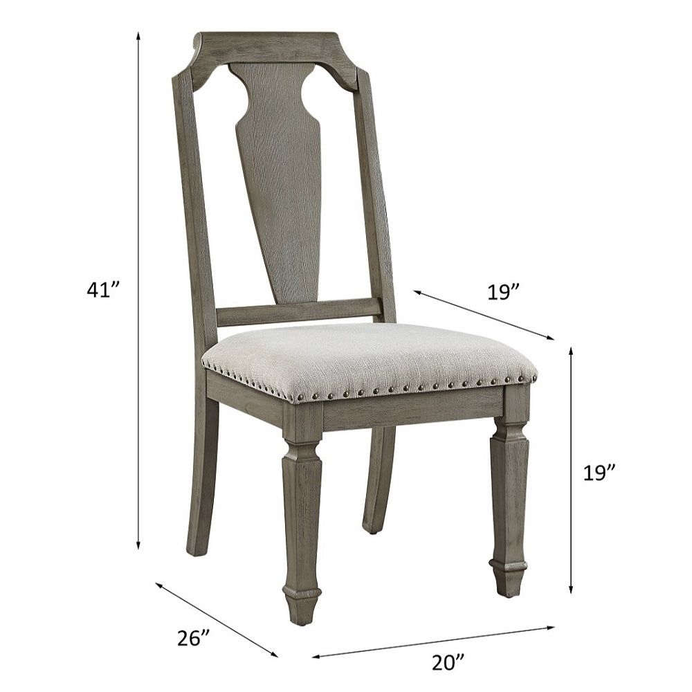 Zumala - Side Chair (Set of 2) - Beige Linen & Weathered Oak, beige, view 5