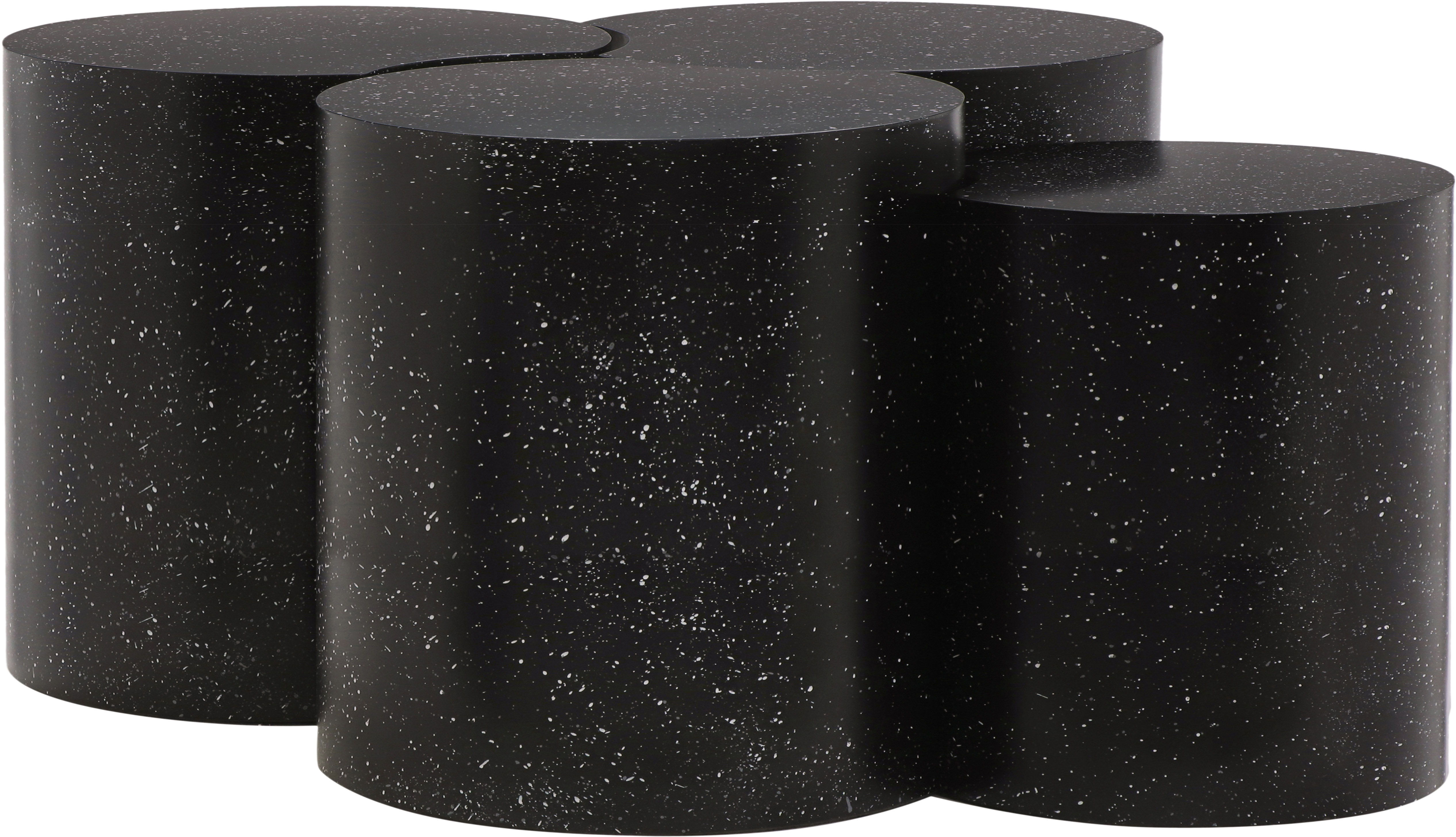 Dimple - 4 Piece Modular Coffee Table - Black Terazzo