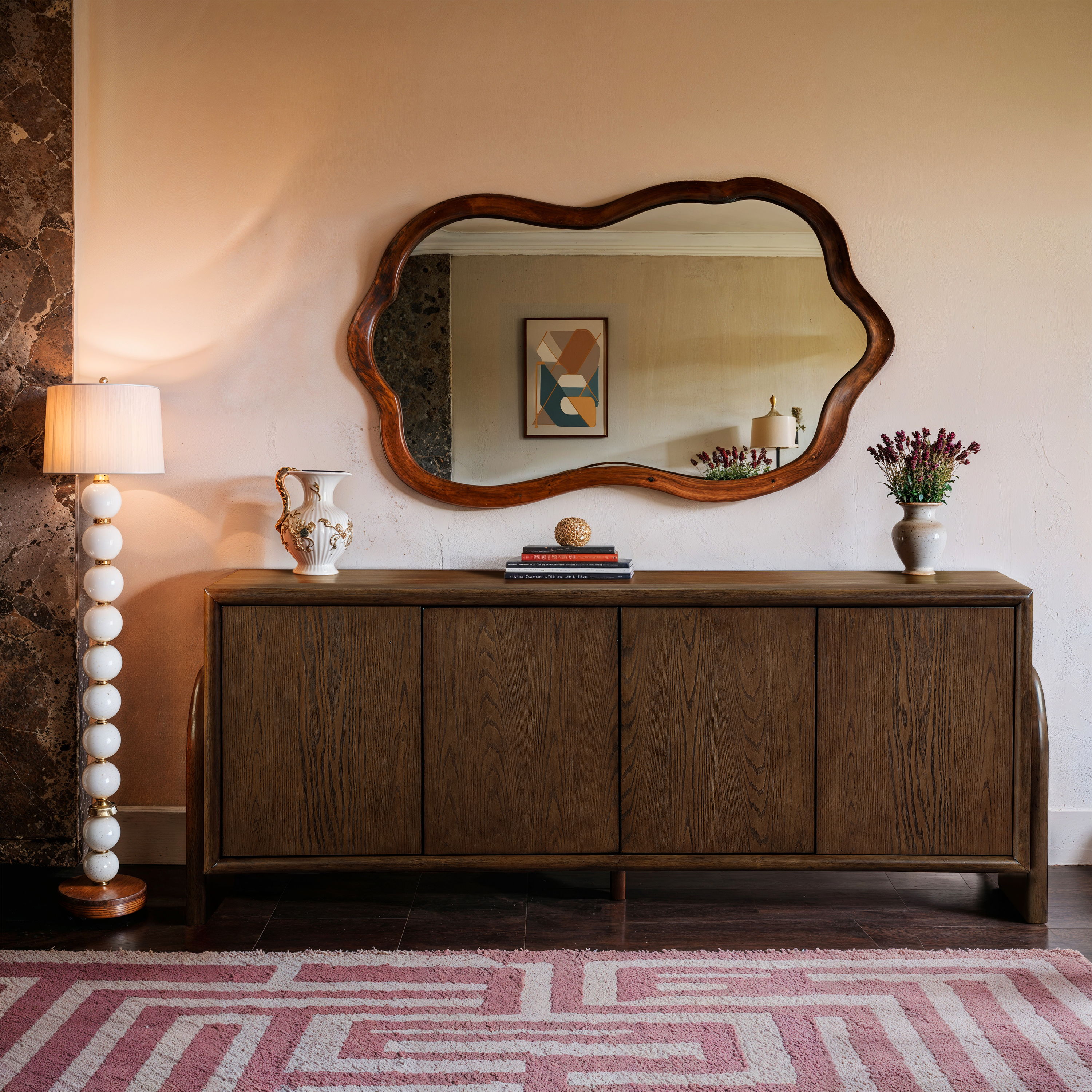Elanor - Oak Veneer And Solid Wood Sideboard/Buffet - Brown