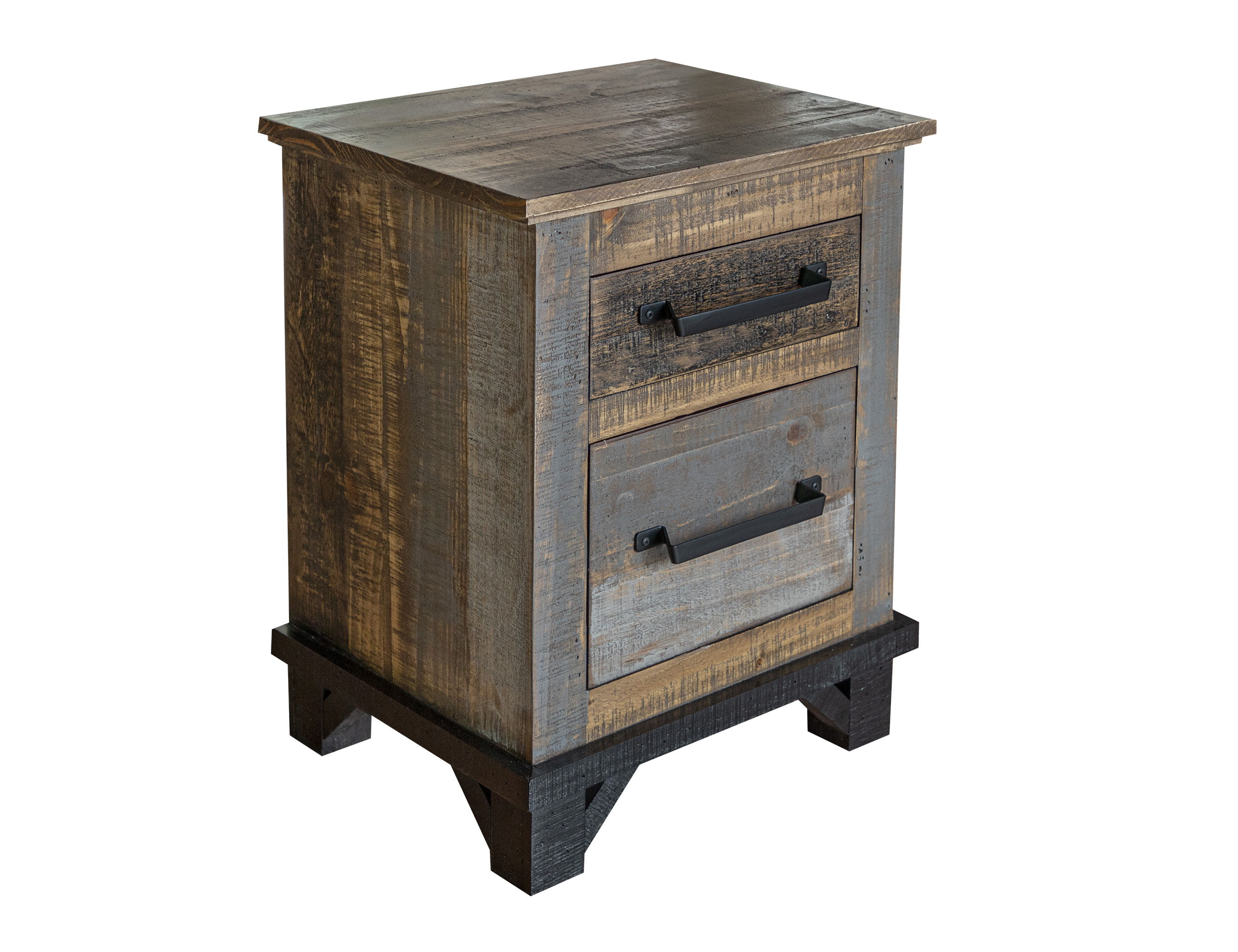 International Furniture Direct Loft Brown - Nightstand - Two Tone Gray / Brown