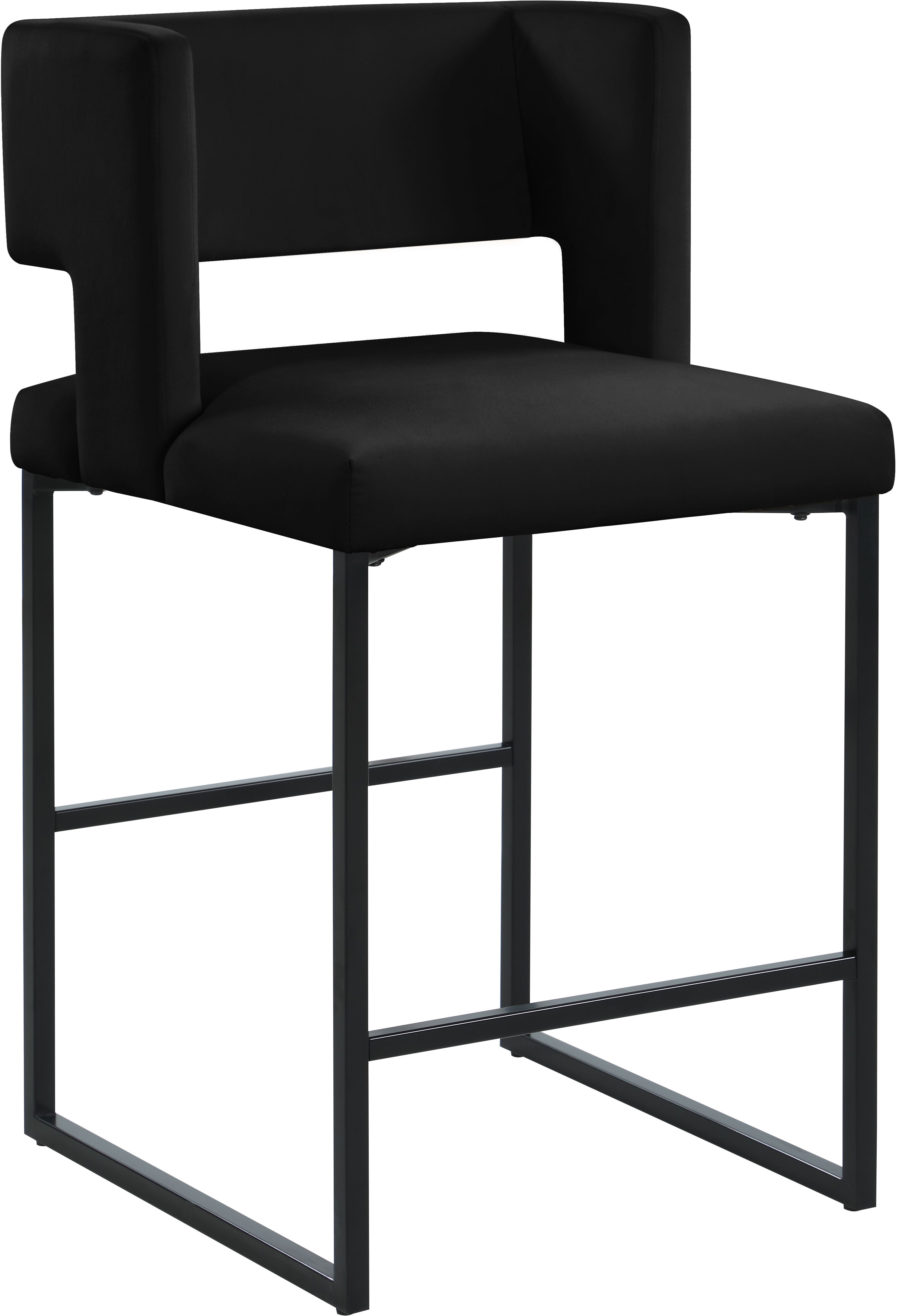 Caleb - Counter Stool (Set of 2) - Black