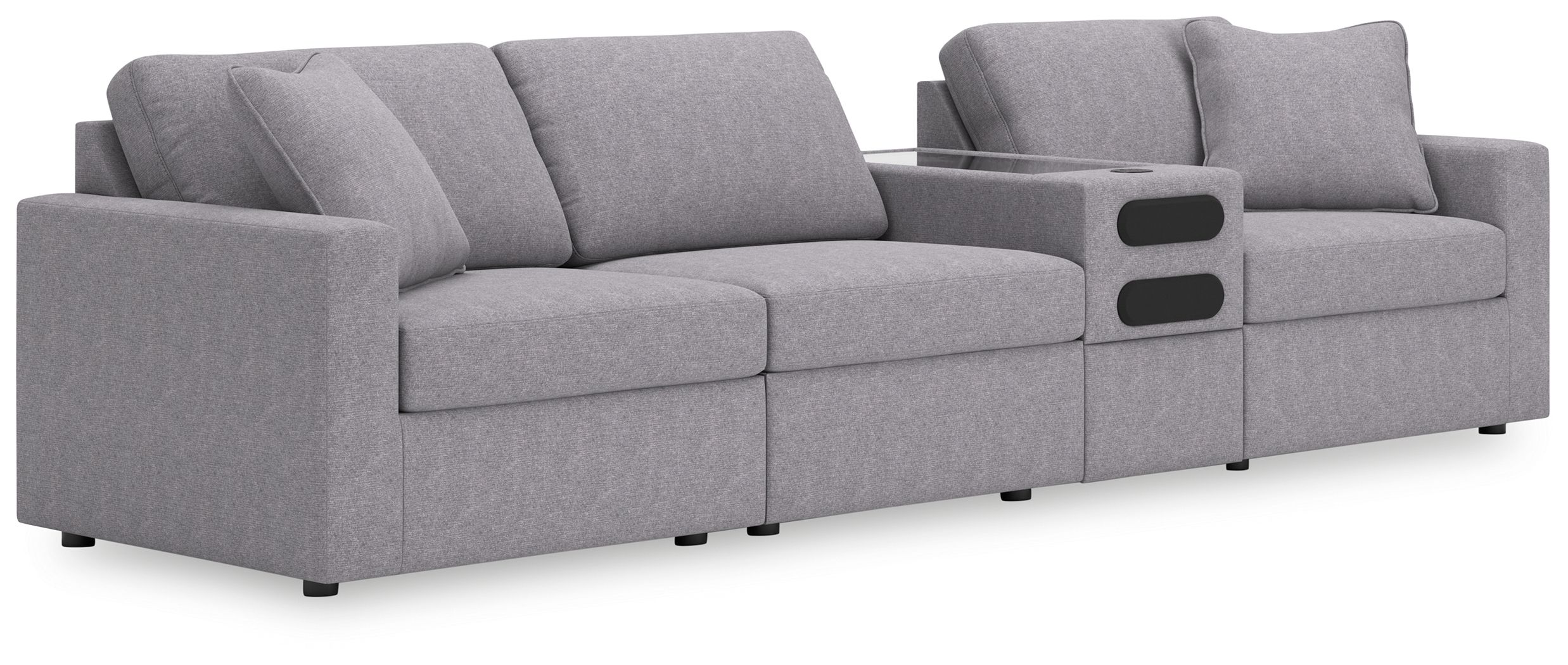 4 Pc · Sectional With Audio System Console