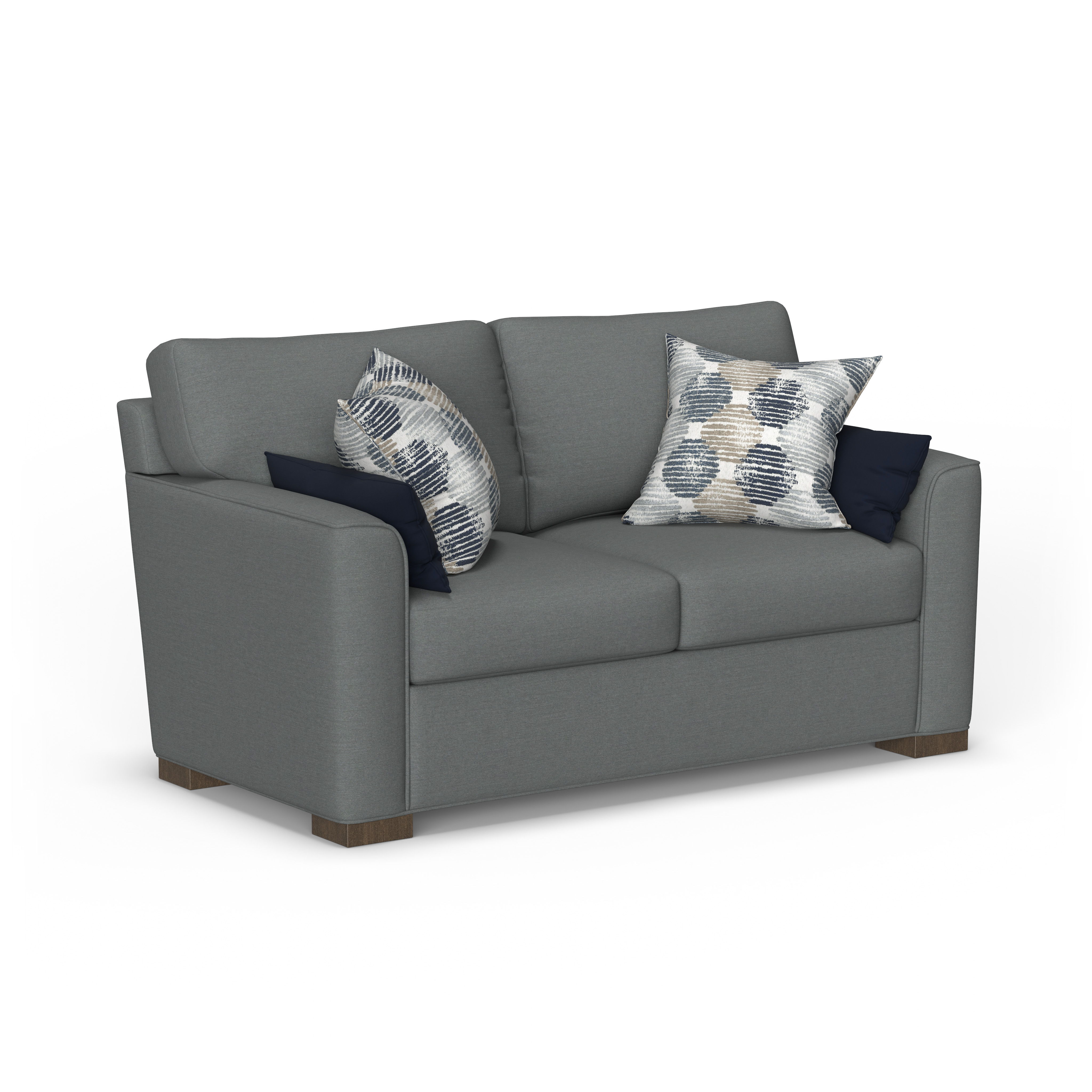Jasper - Fabric Stationary Loveseat, white, view 2