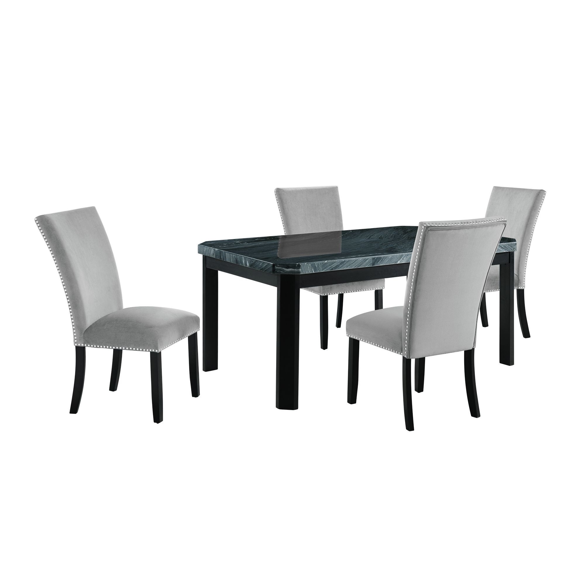 5 Pc · Dining Set Table & Four Chairs