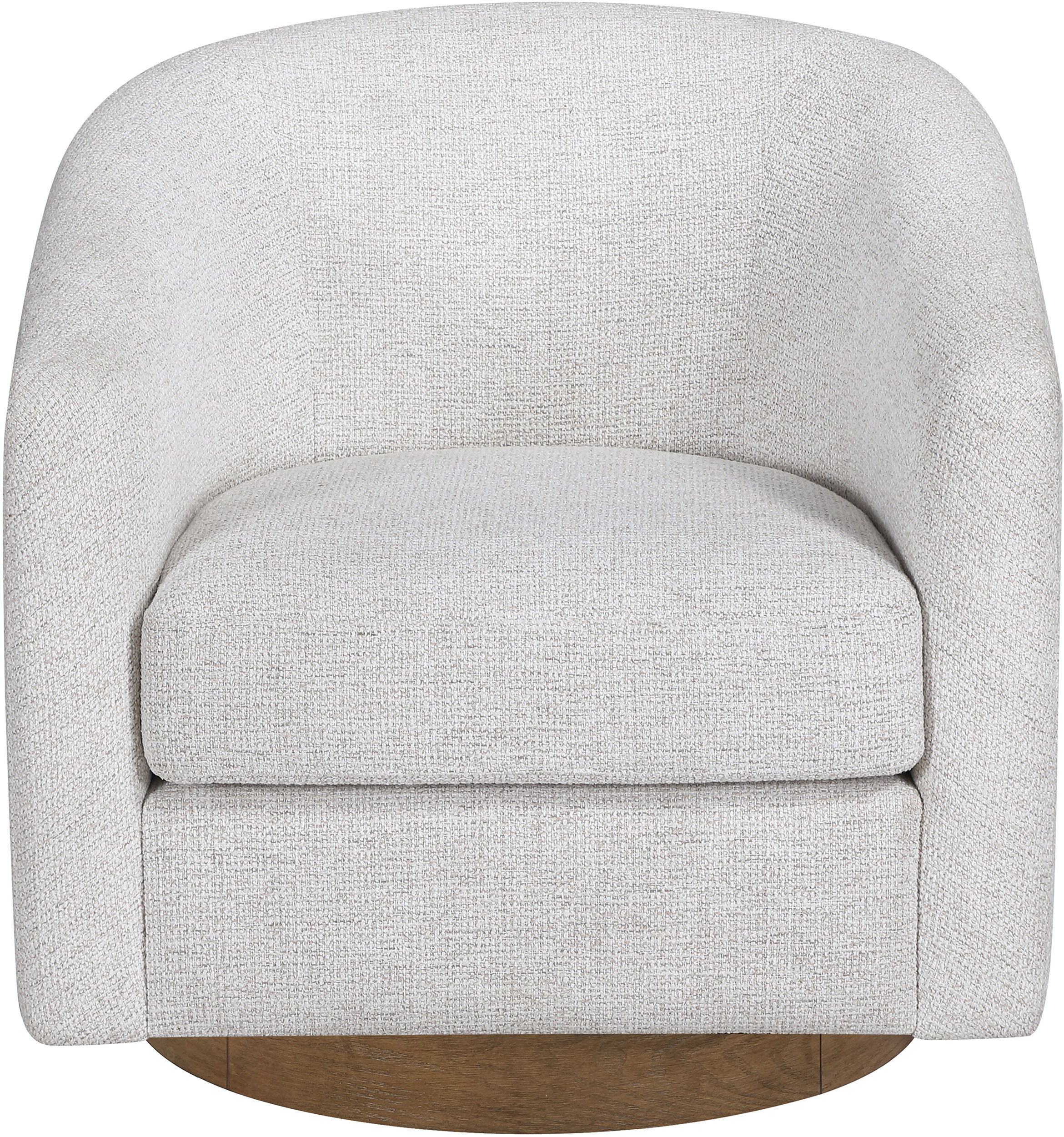 Modra - Performance Fabric Upholstered Swivel Accent Chair - Cream