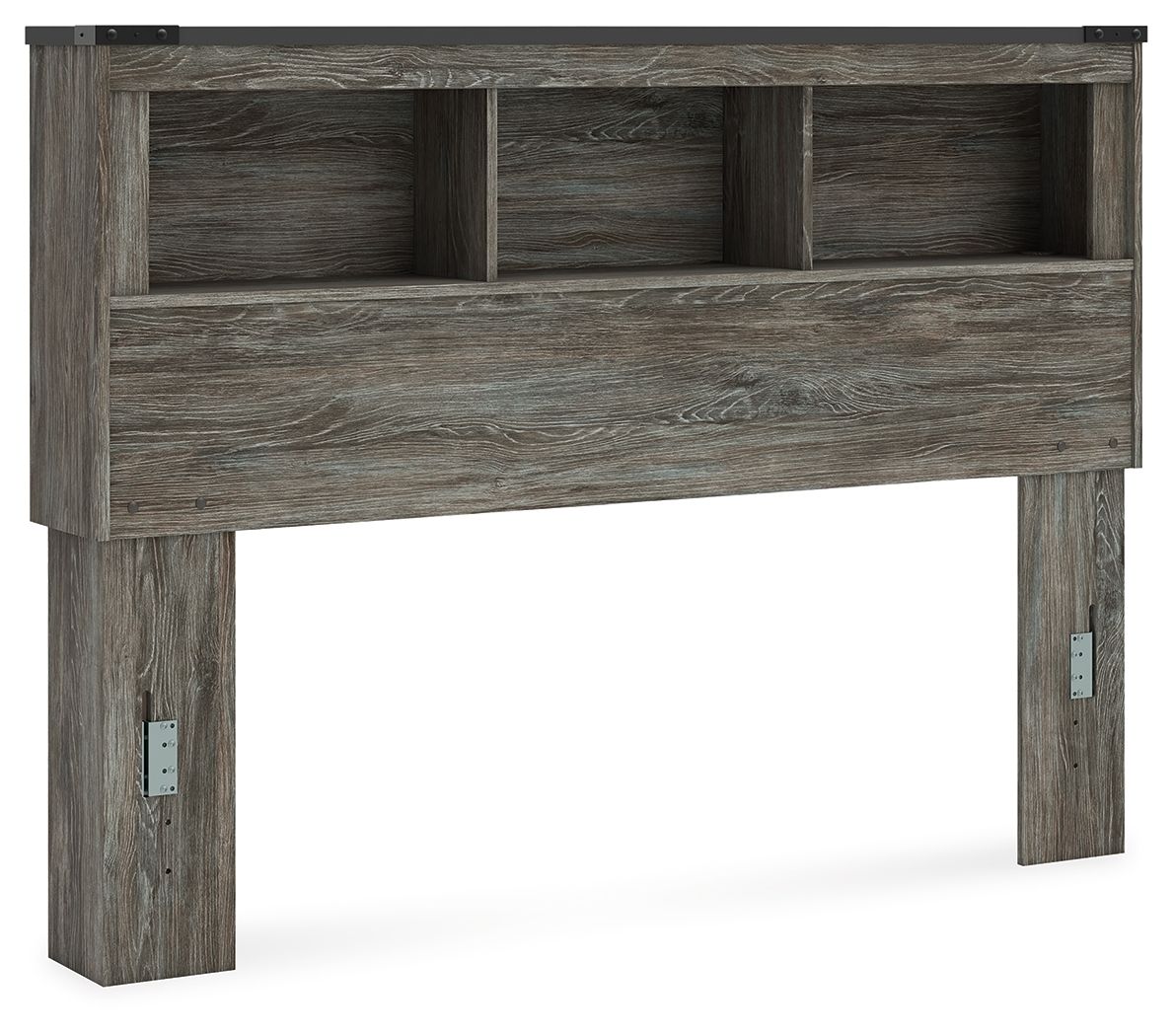 Frandern – Queen Bookcase Headboard – Gray