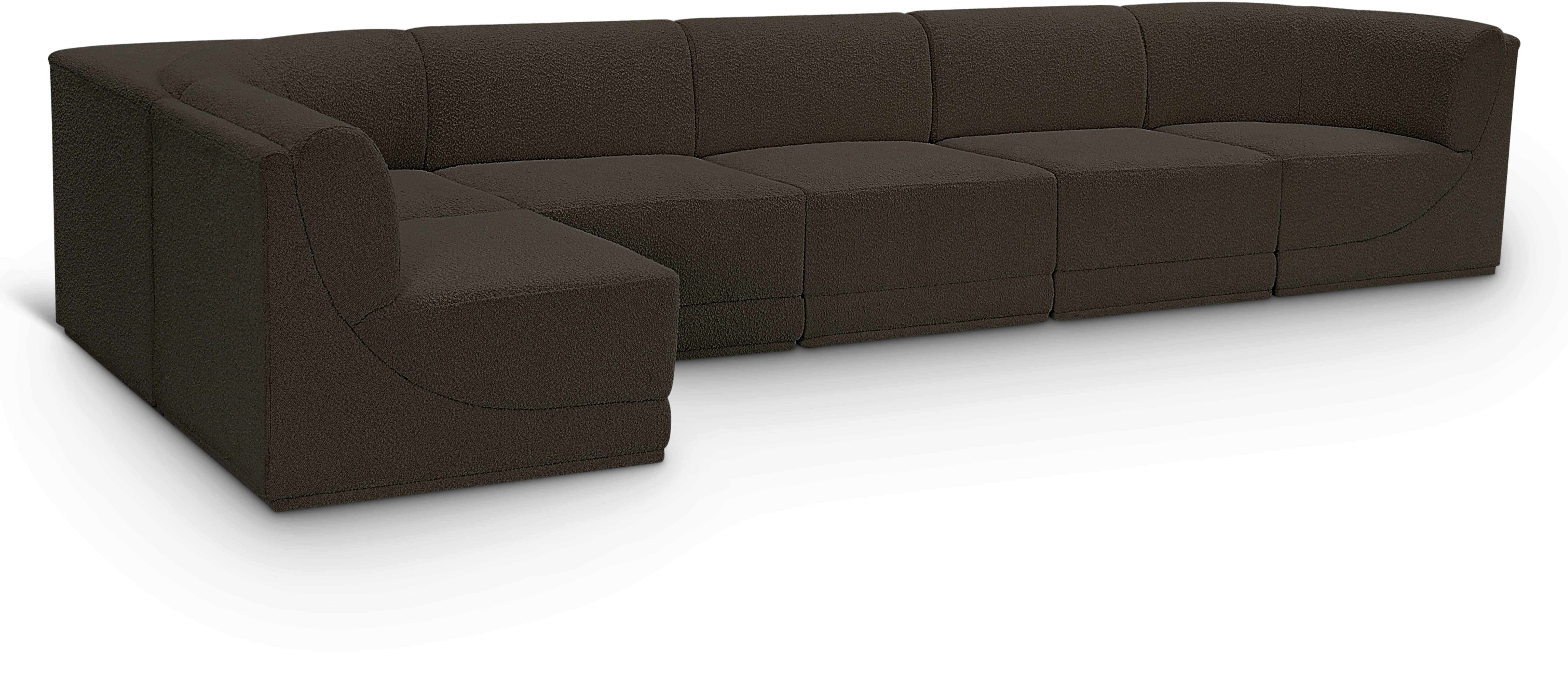 Ollie - 6 Piece Modular Sectional - Brown