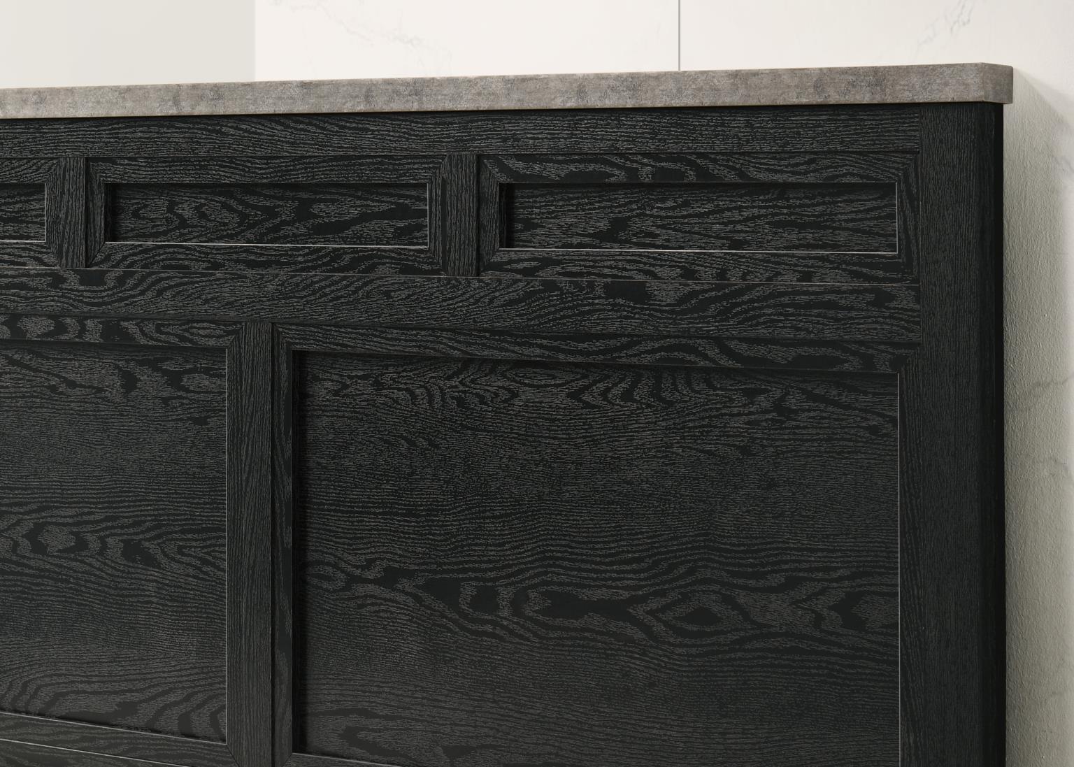 B324 - Queen Bed - Antique Gray