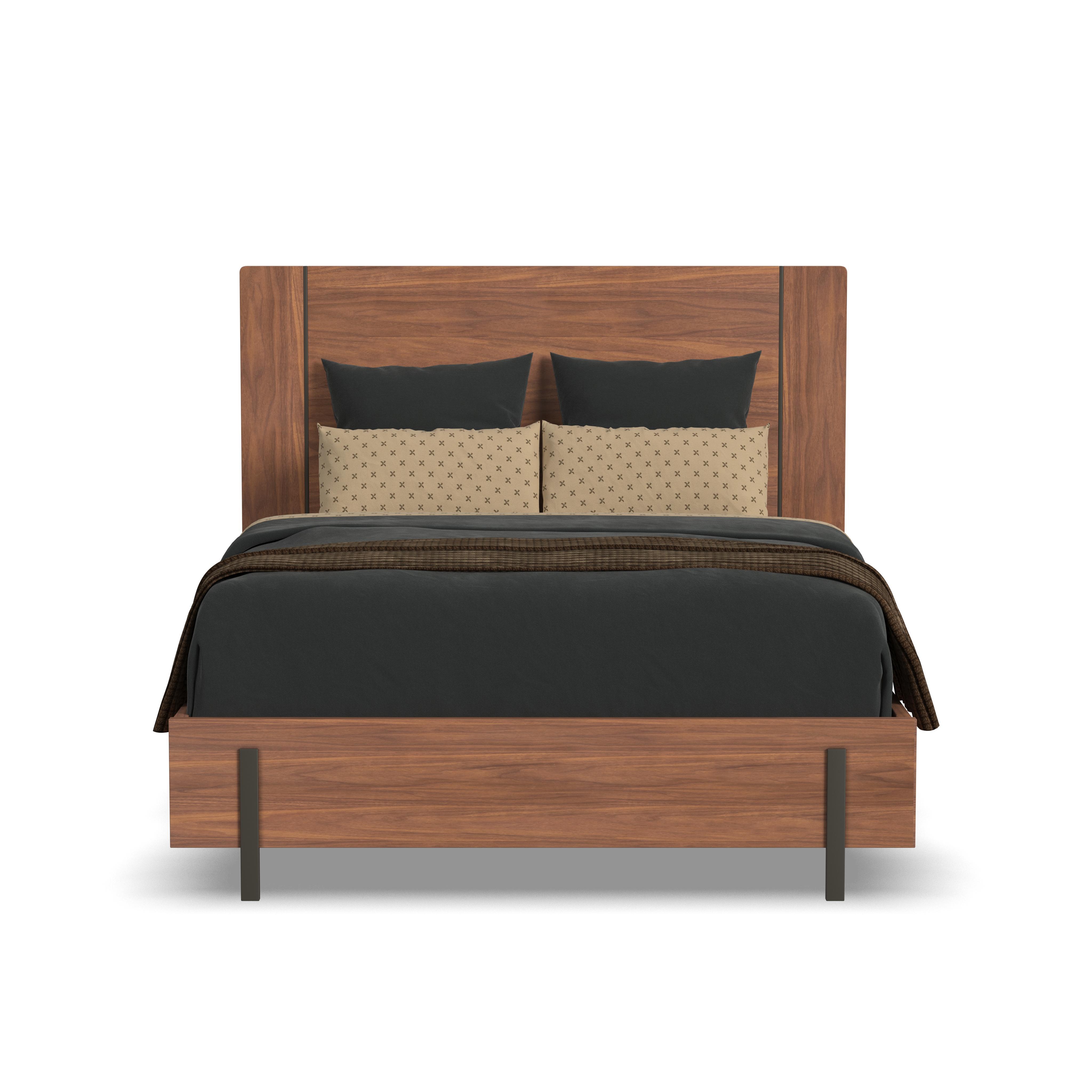 Lincoln - Queen Panel Bed - Warm Walnut, light brown, view 5