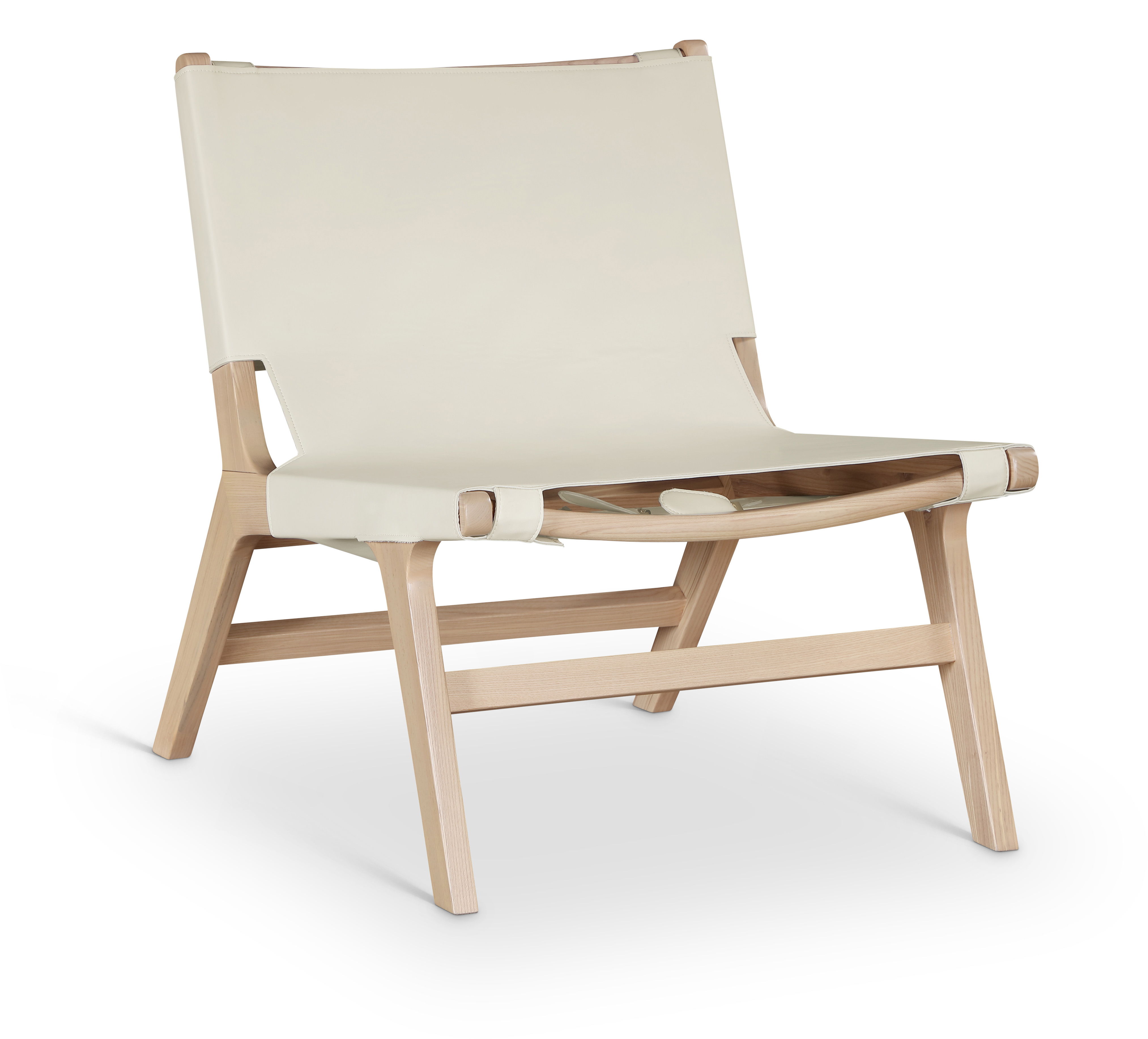 Rawlins - Vegan Leather Accent Chair - Cream