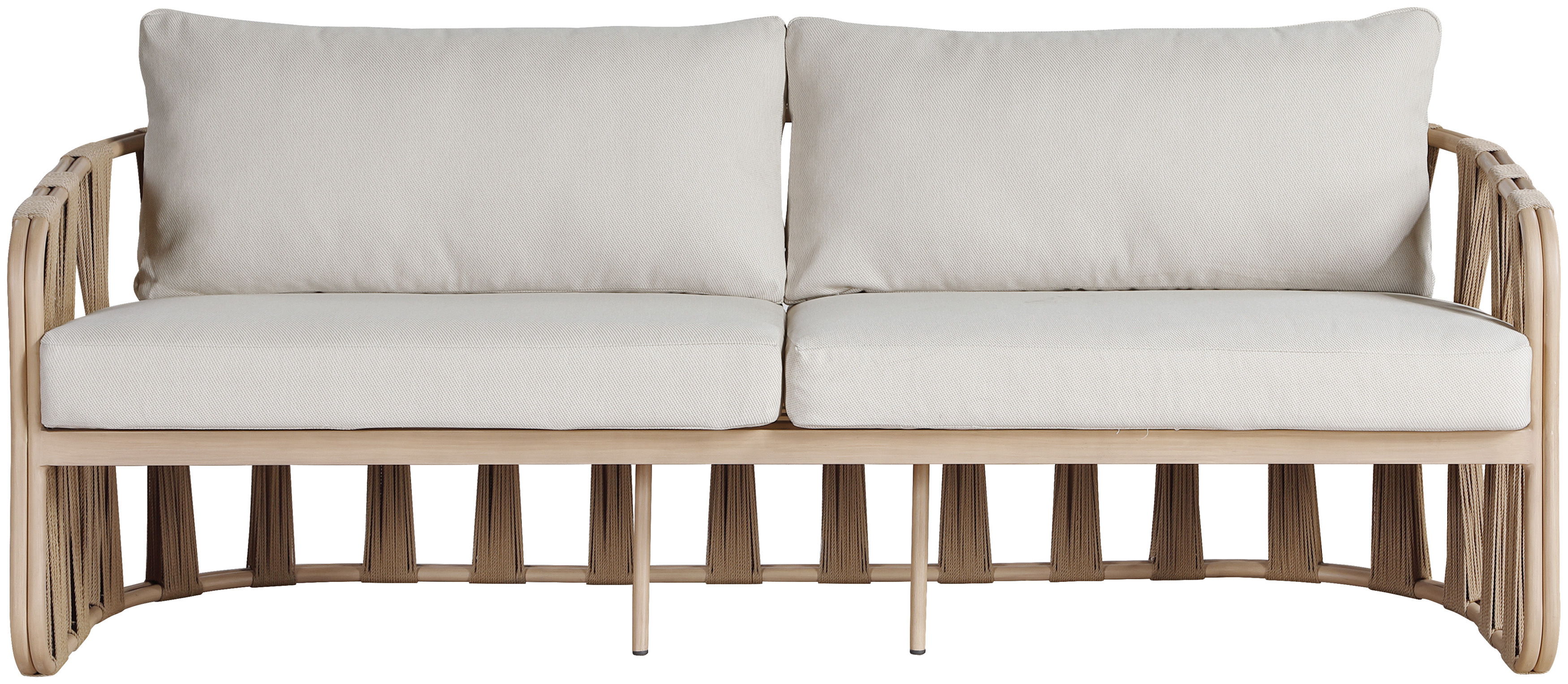San Pietro - Resilient Waterproof Fabric 90.5" Upholstered Outdoor Patio Sofa - Beige