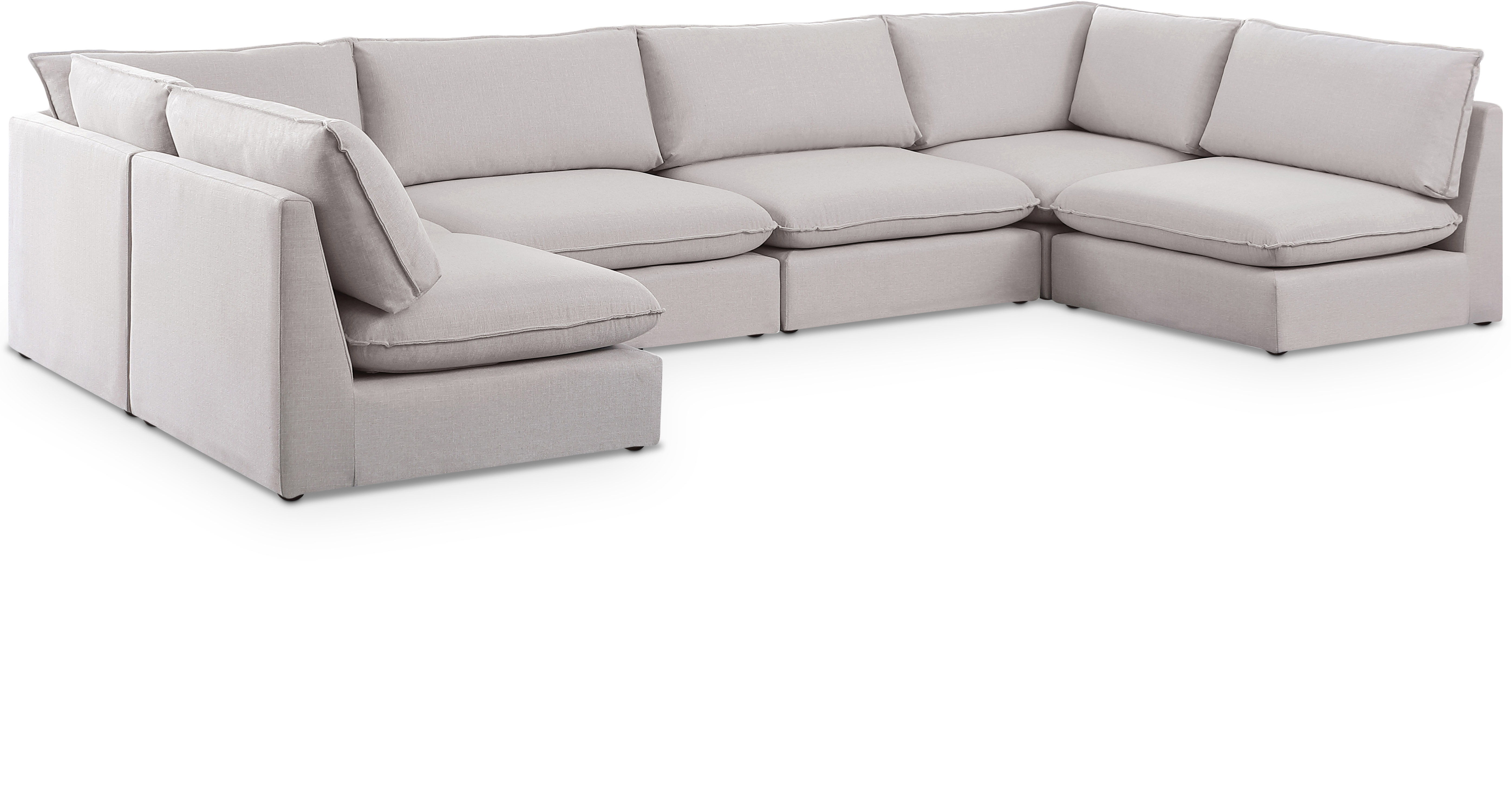 Mackenzie - 6 Piece Modular U-Shaped Sectional - Beige