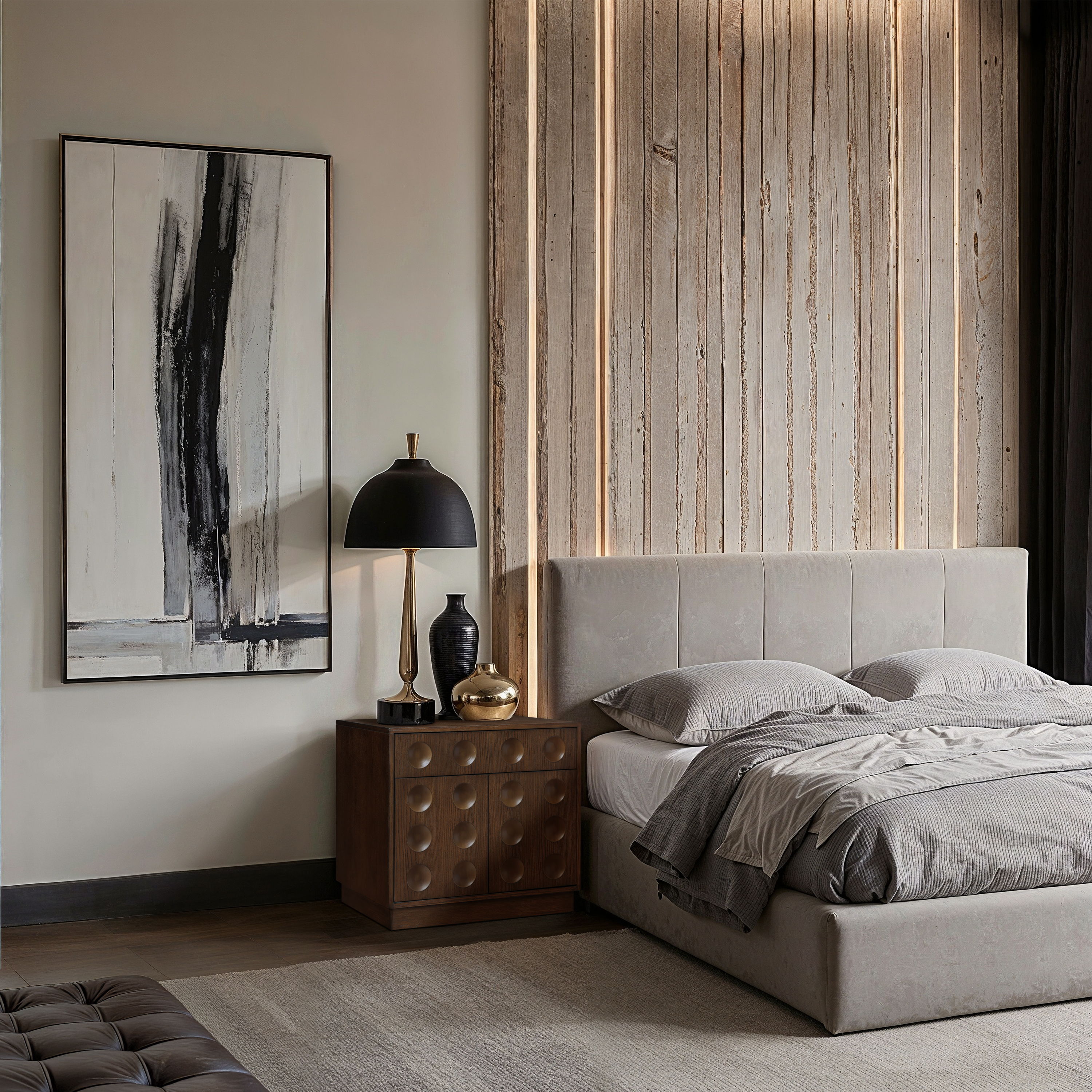 Compass - Night Stand - Brown