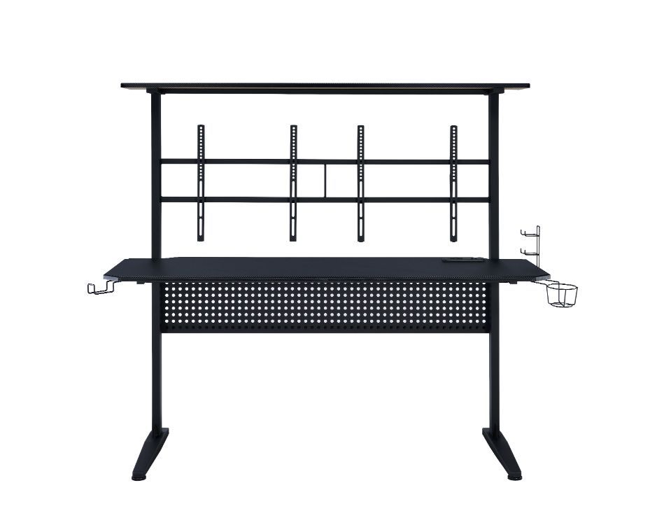 Canzi - Gaming Desk With USB - Black, black, view 3