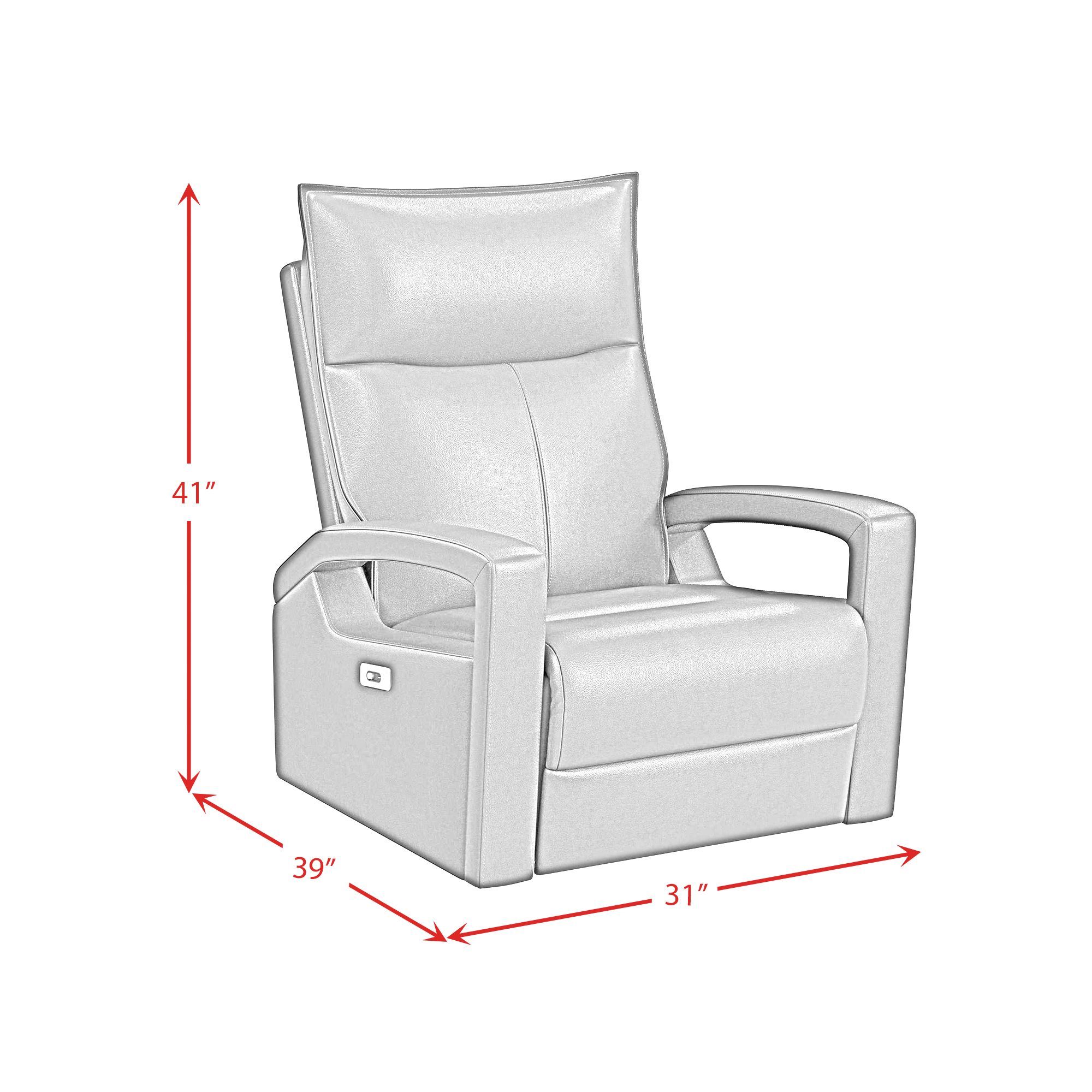 Eco - P1 Recliner With Glider And Swivel - Del Mar Gray