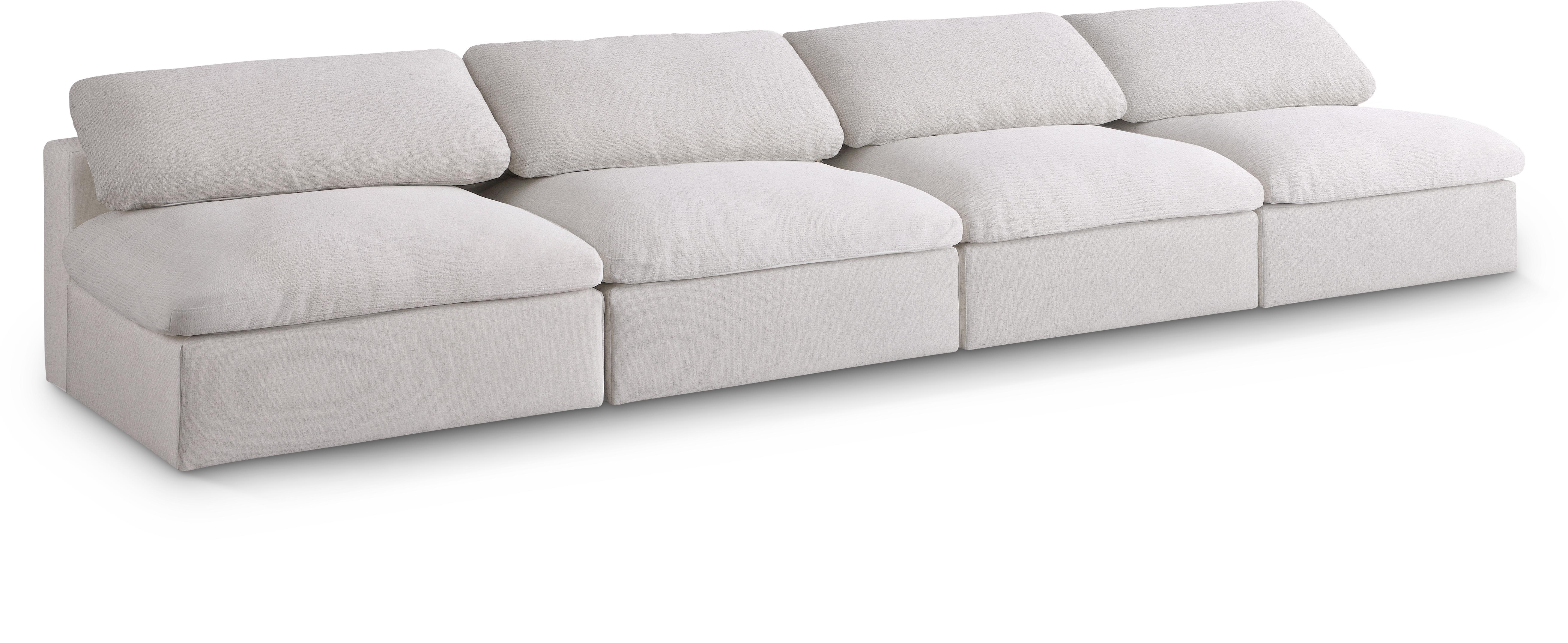 Serene - 4 Seat Modular Armless Sofa - Cream