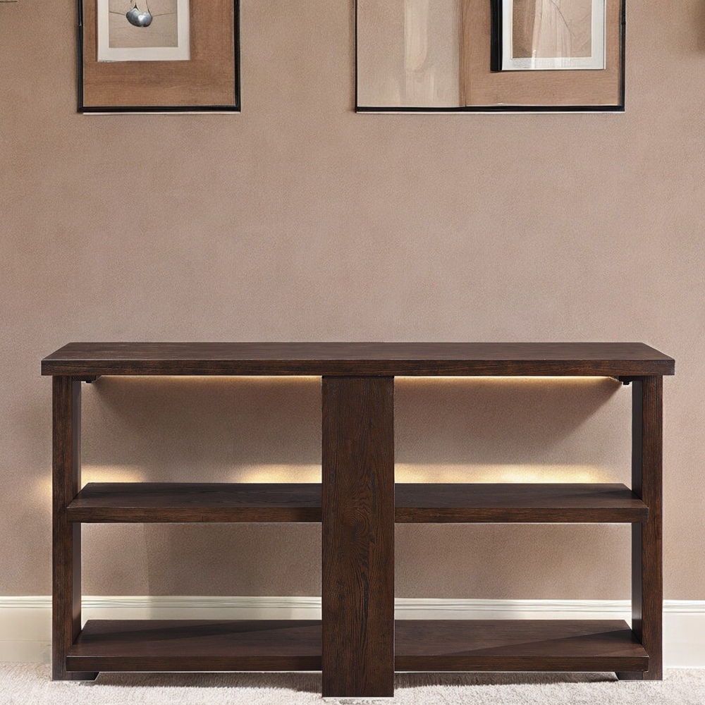 Niamey - Sofa Table - Walnut, dark brown