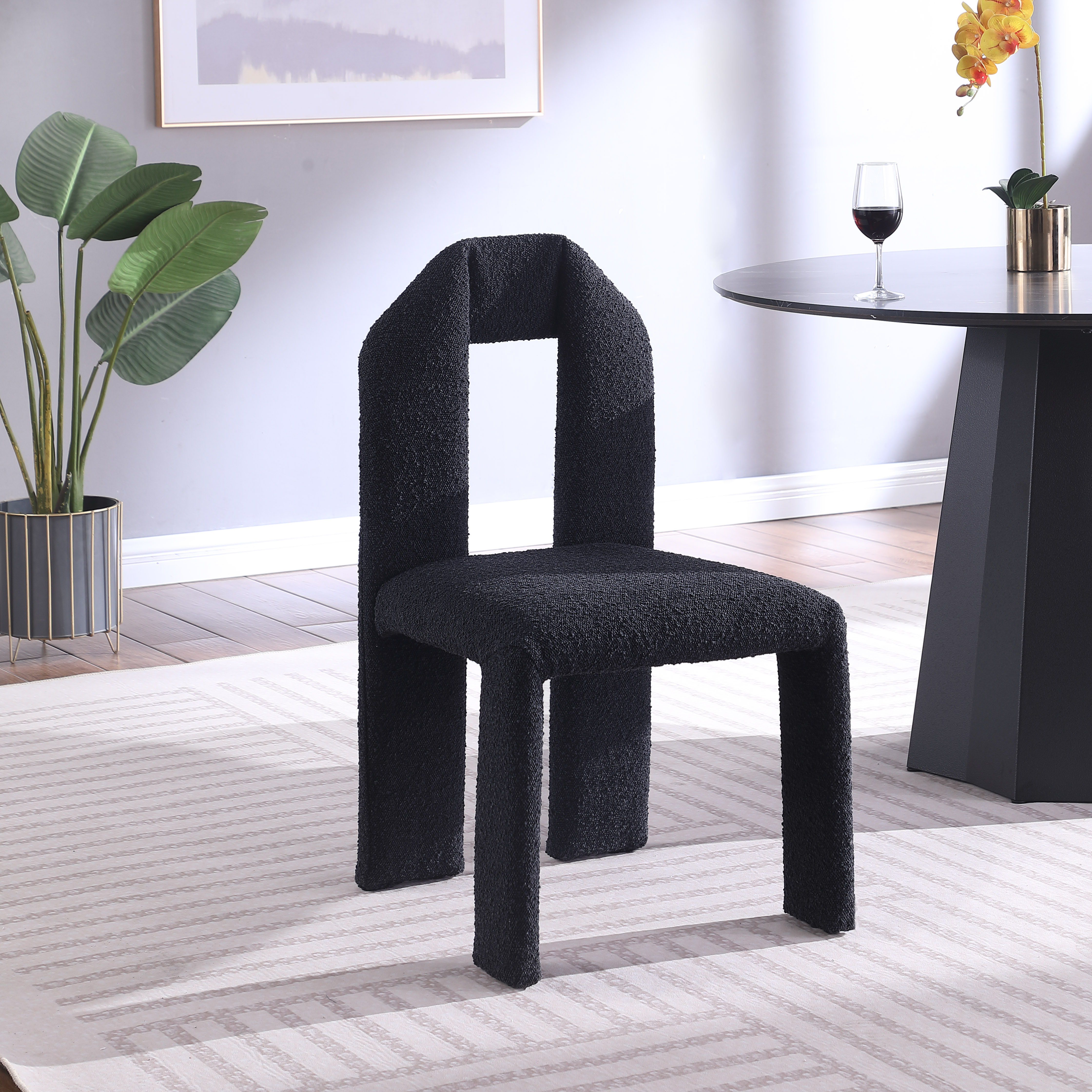 Bennett - Boucle Dining Chair (Set of 2) - Black