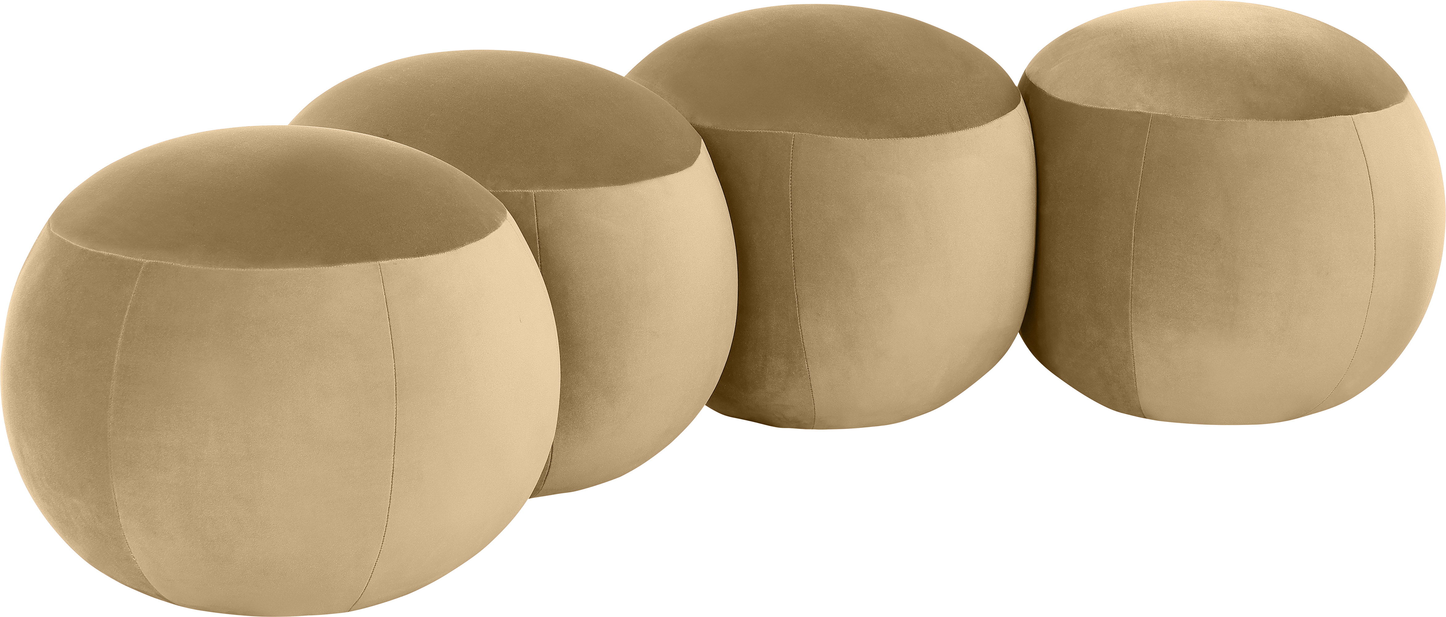 Apollo - 65" Velvet Bench - Camel