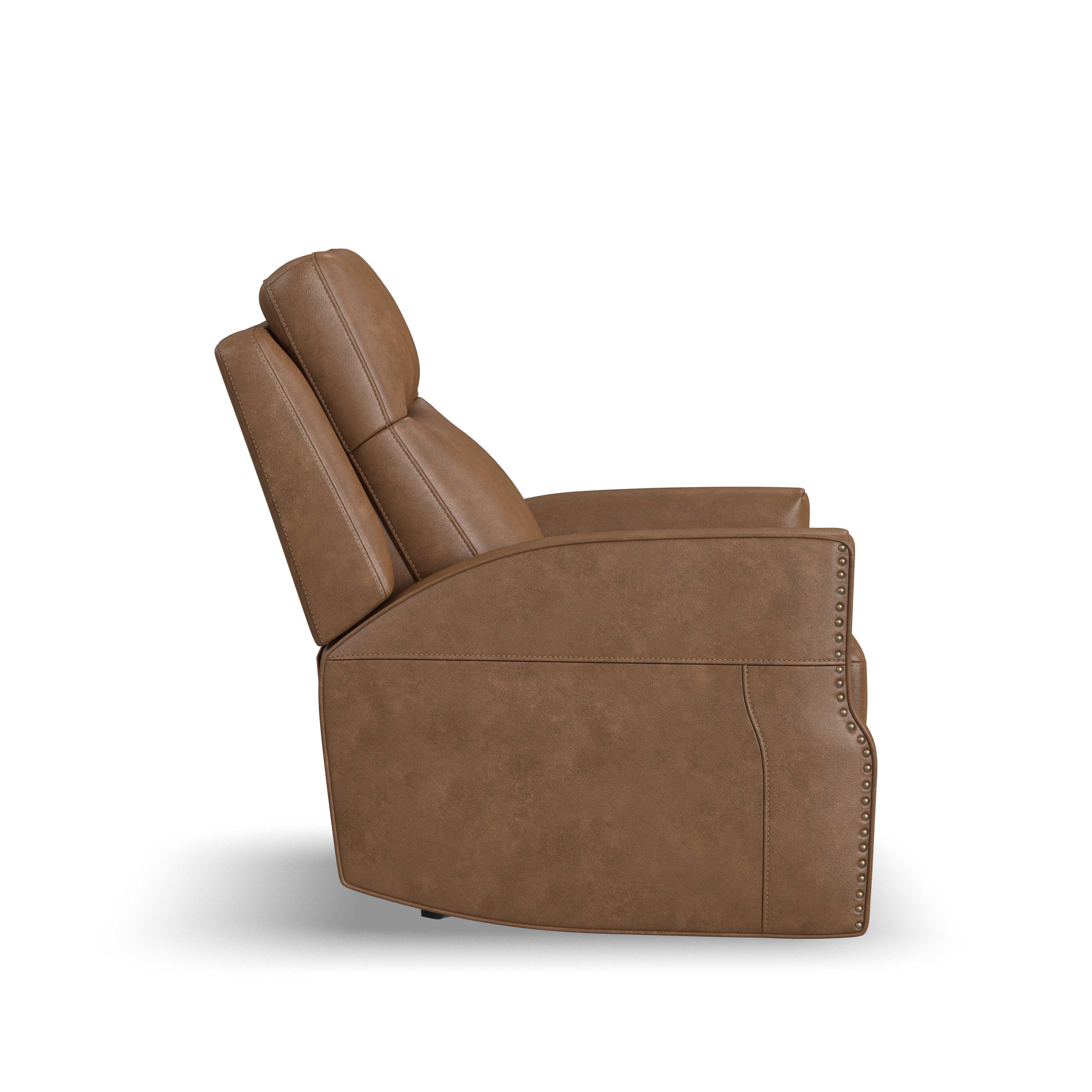Maxwell - Power Gliding Recliner With Power Headrest And Lumbar - Cedar, light brown, view 4