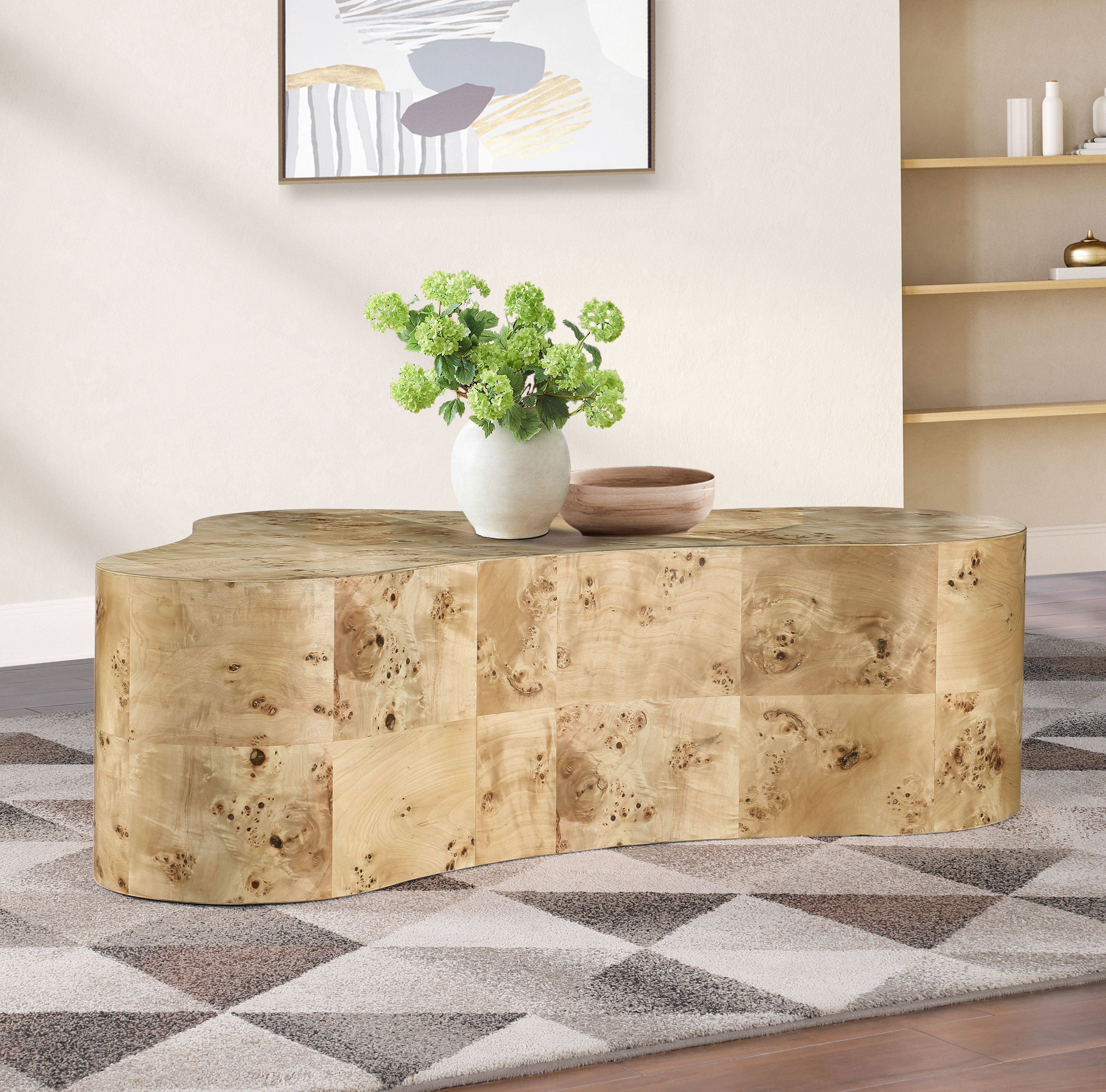 Zaire - Burl Wood Coffee Table - Natural