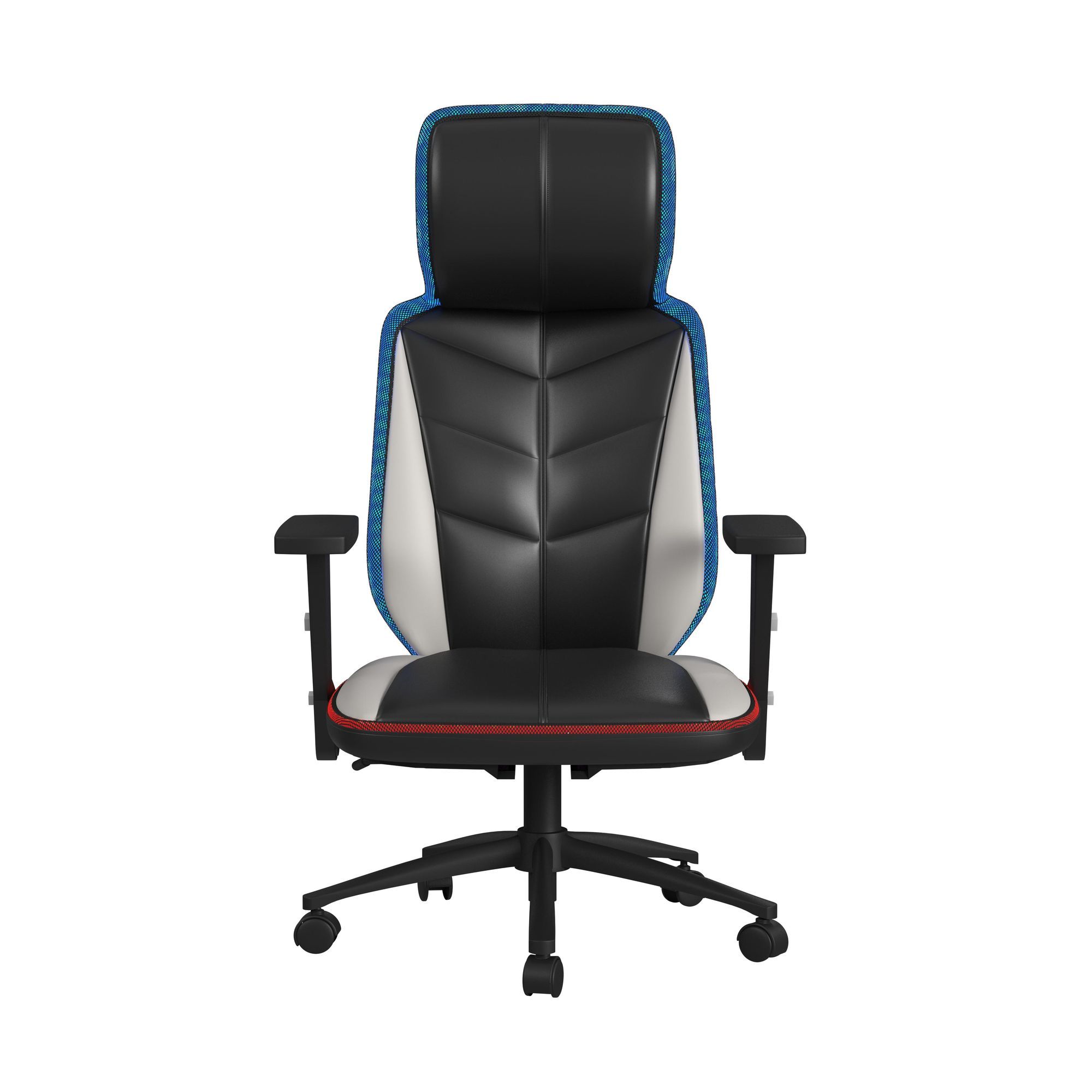 Rollins - Gaming Chair With LED And Speaker - Black And Khaki